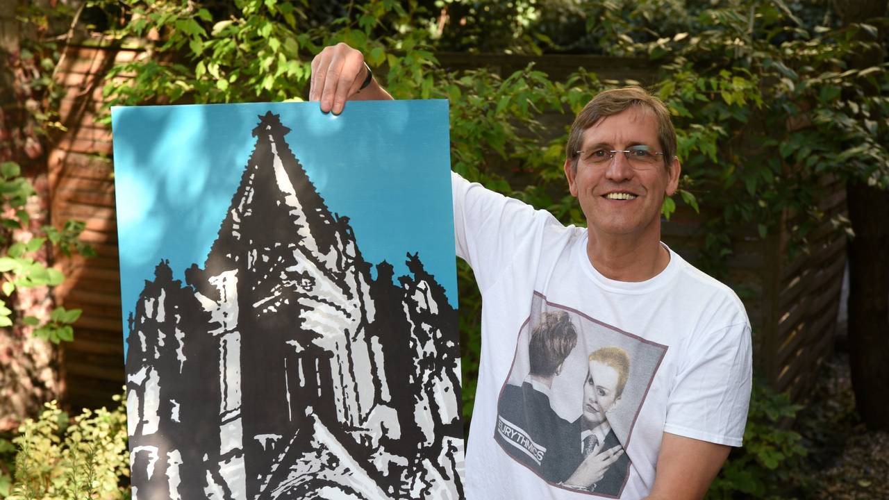 Cornel Wachter mit seinem Dom-Bild
