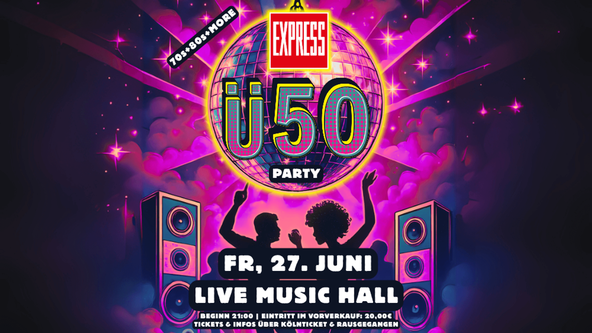 Eine Discokugel für eine Ü50-Party