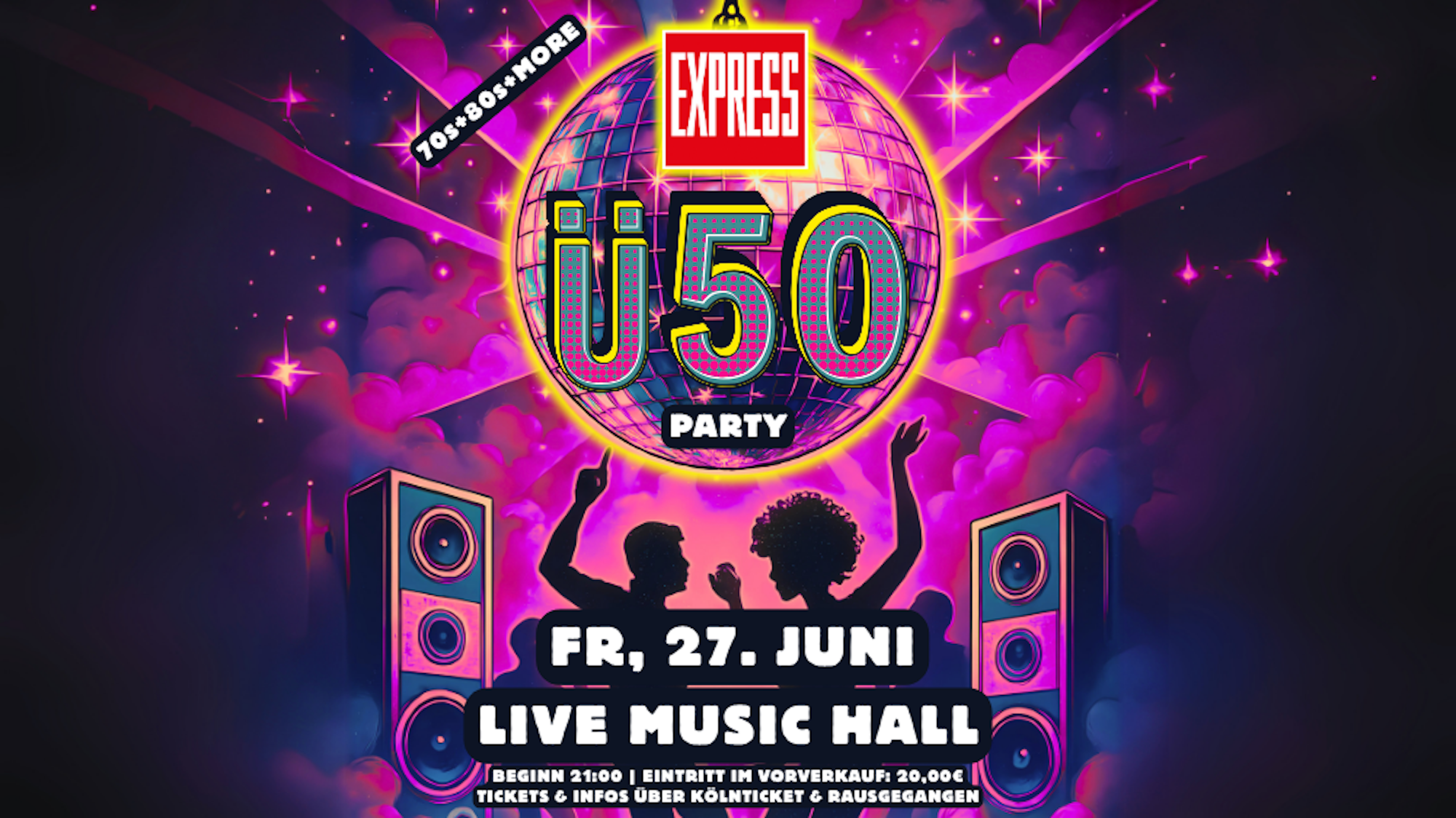 Eine Discokugel für eine Ü50-Party