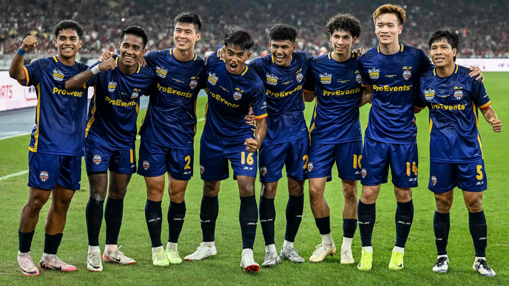 Die Spieler der All-Star-Auswahl jubelt.