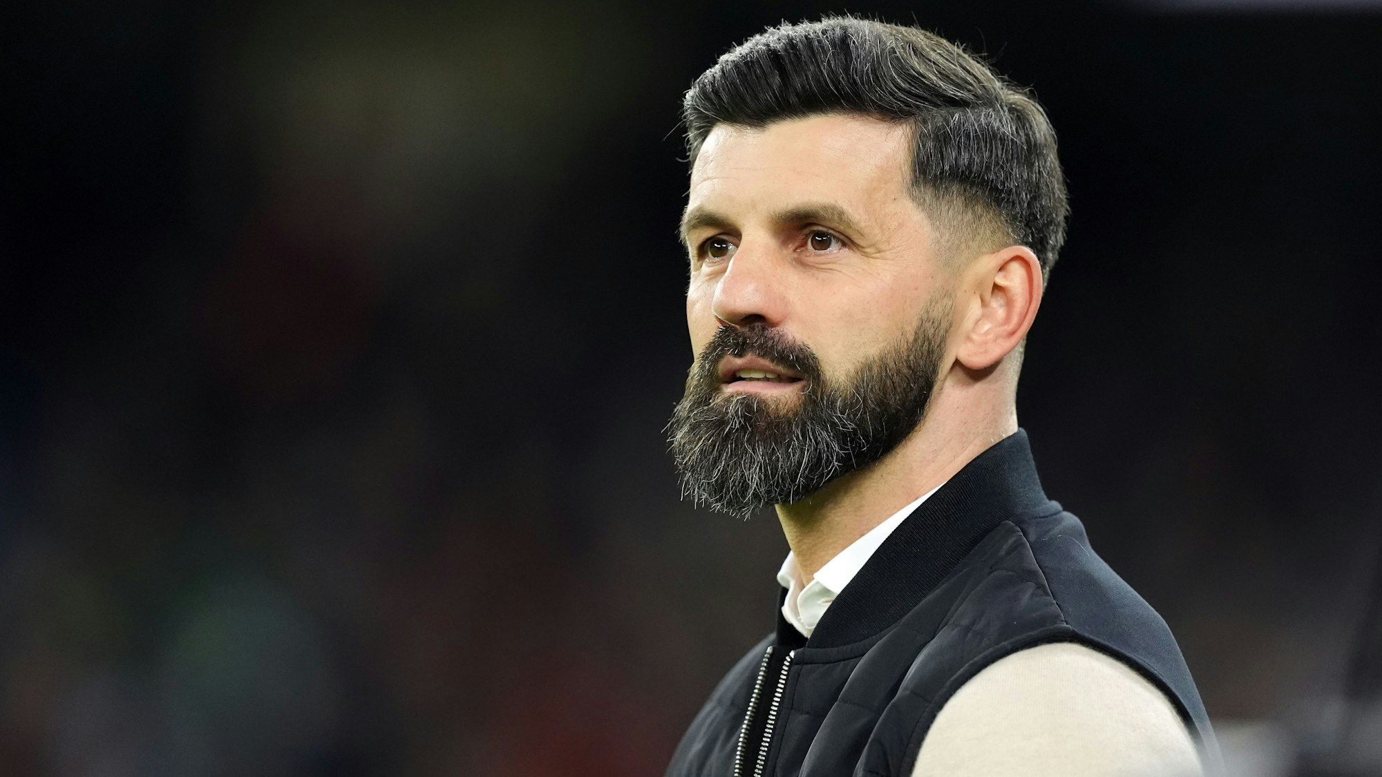 Plymouth Argyle-Trainer vor dem Spiel.