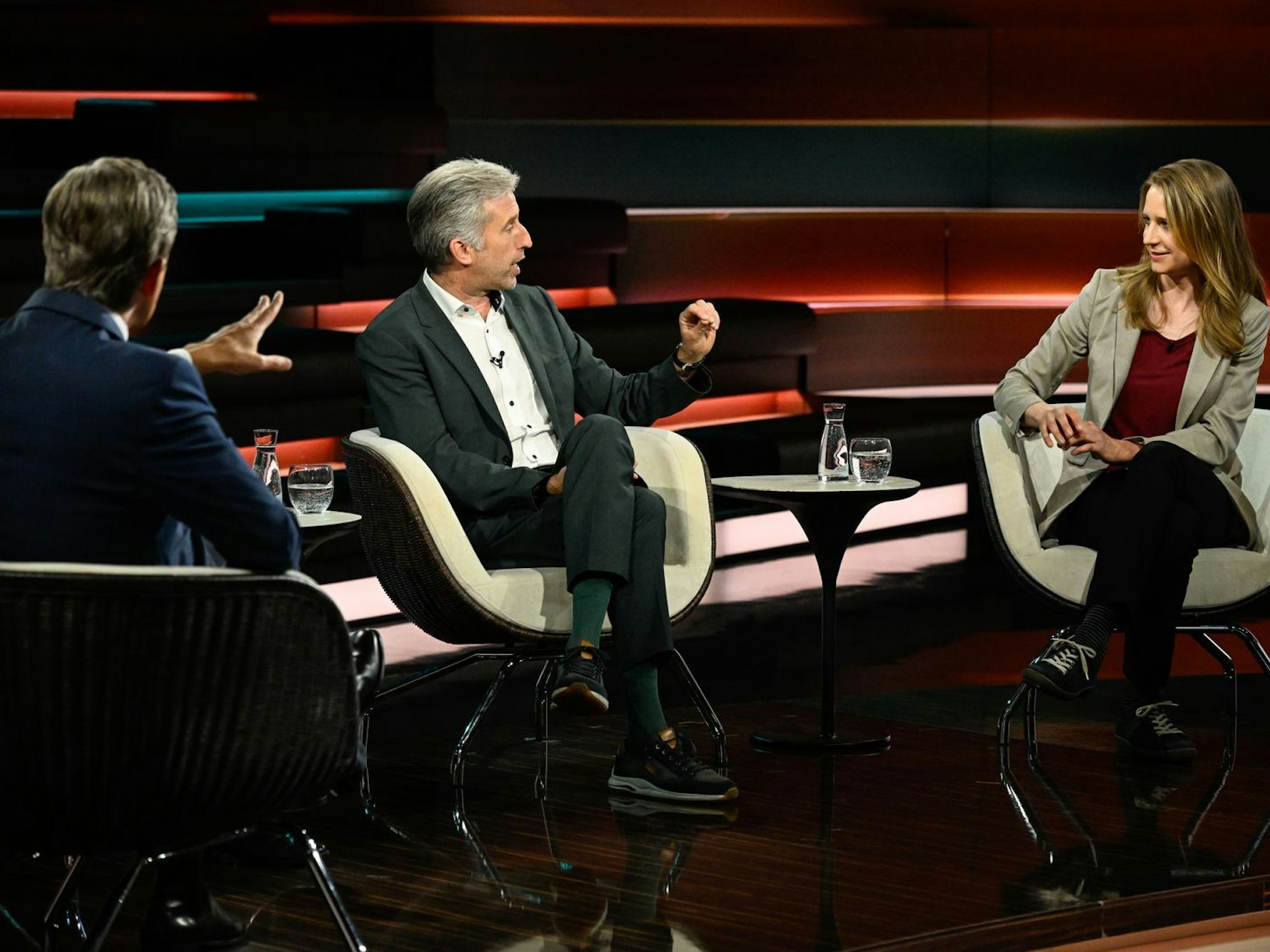 Im Gespräch mit Neurowissenschaftlerin Maren Urner platzte Boris Palmer der Kragen: „Ihre These ist absurd!“ (Bild: ZDF / Markus Hertrich)