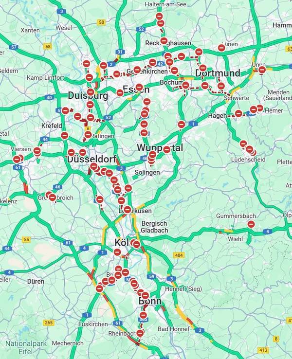 Ein Fehler macht Google Maps derzeit Probleme.