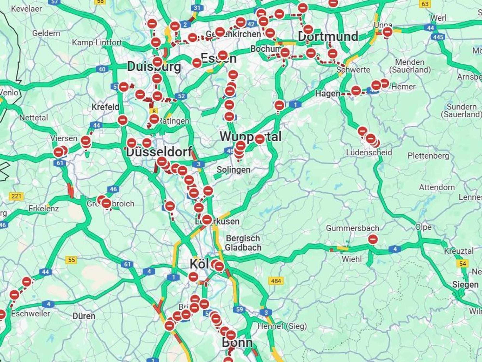 Ein Fehler macht Google Maps derzeit Probleme.