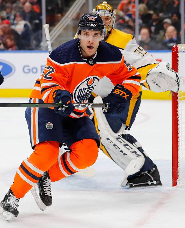 Patrick Russell für die Edmonton Oilers im Einsatz.