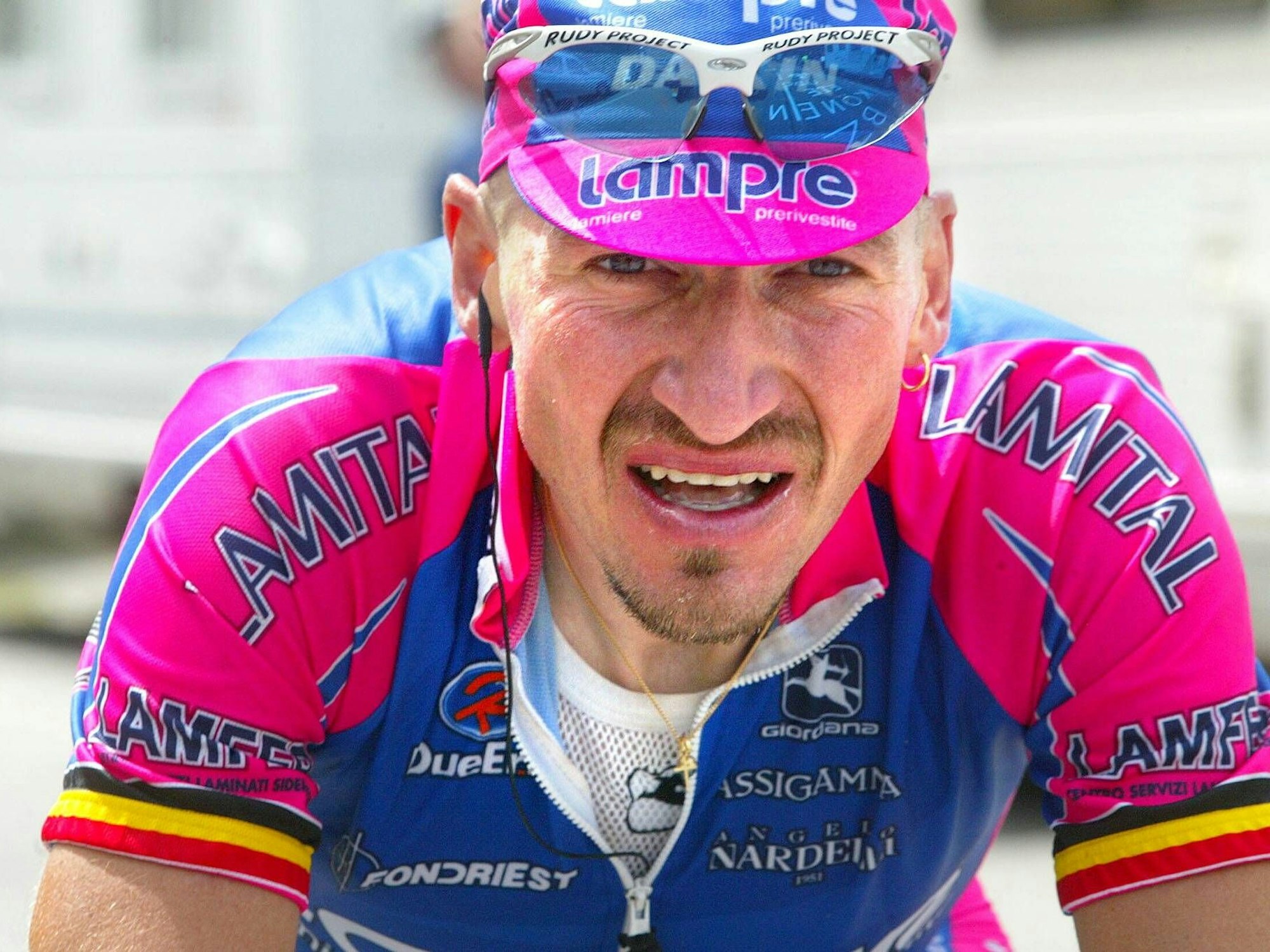 Ludo Dierckxsens während der 16. Etappe der Tour de France im Jahr 2002.