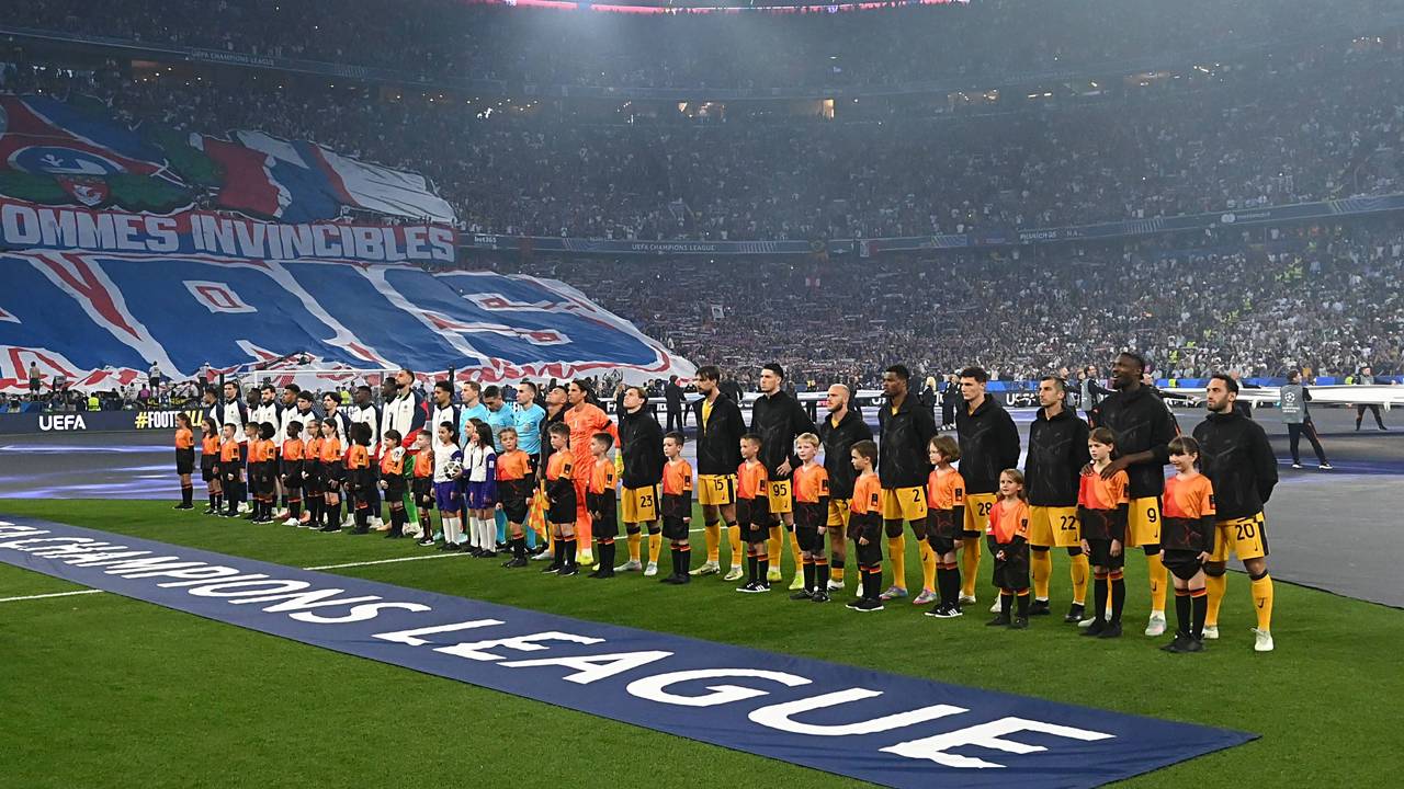 Die Teams von Paris Saint-Germain und Inter Mailand im Finale der Champions League.