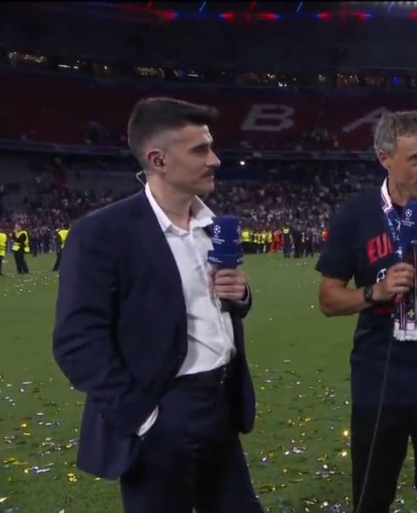 Luis Enrique nach dem Finale der Champions League im Interview beim TV-Sender Movistar+.
