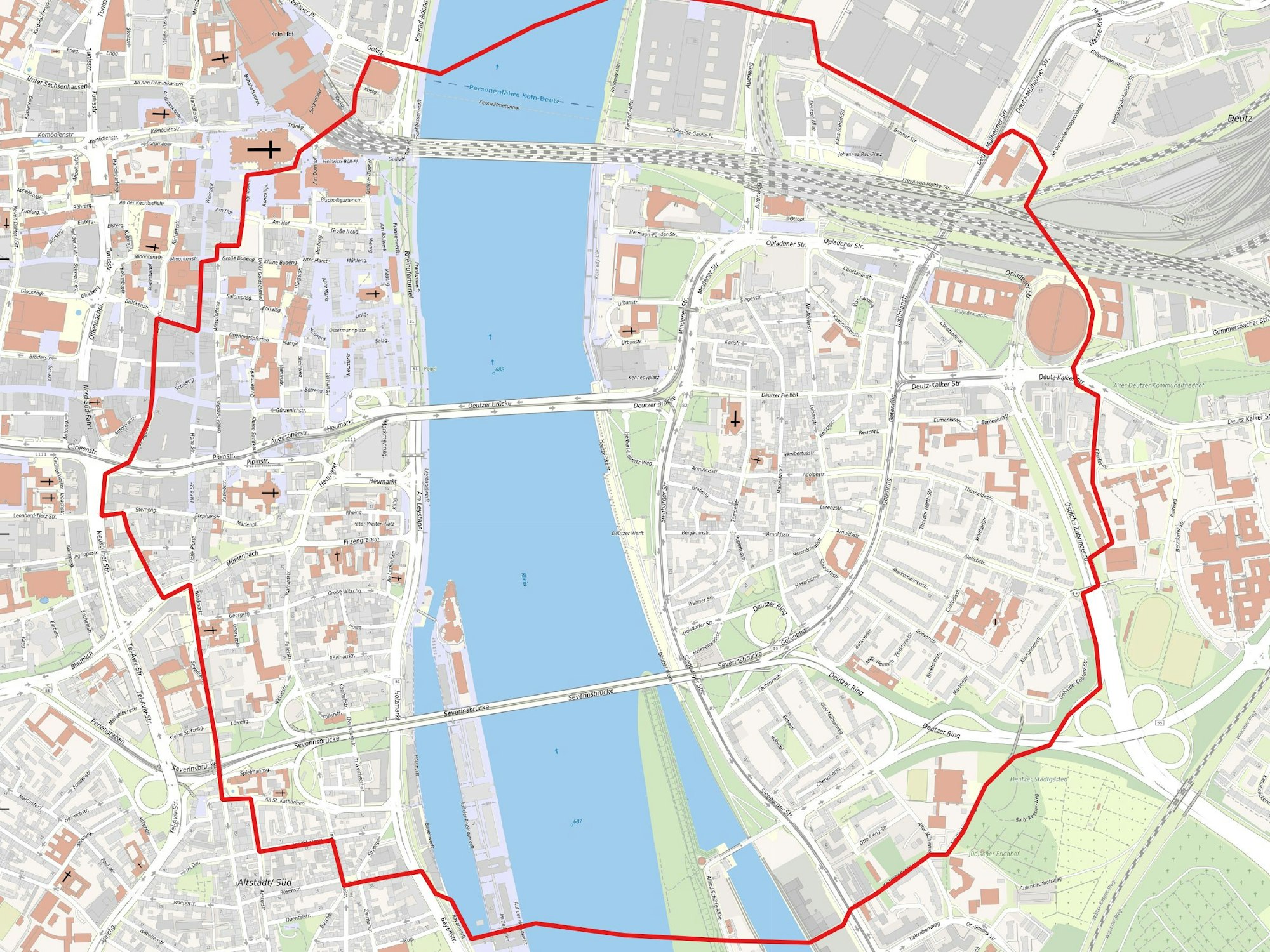 Die Karte zeigt einen Evakuierungsradius.