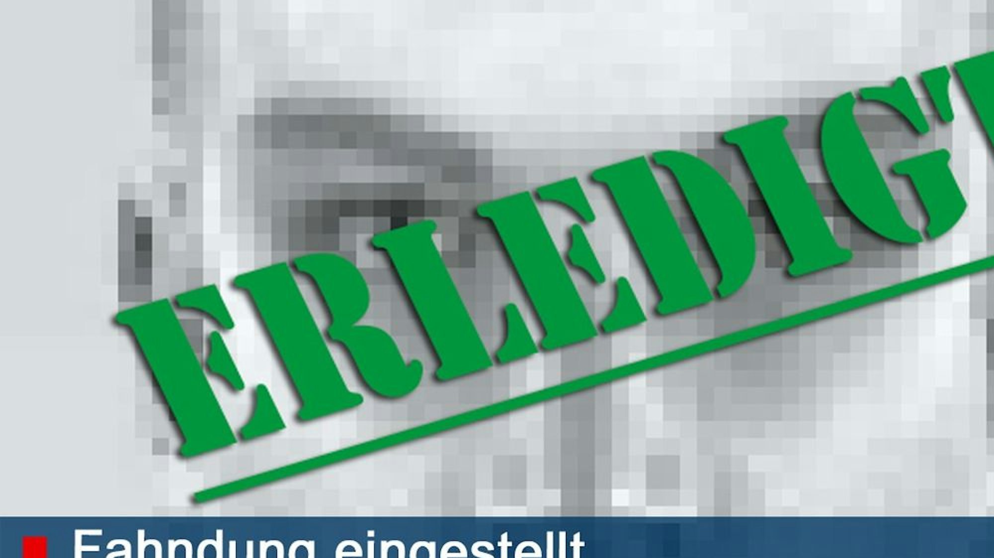 Polizeimeldung über die abgeschlossene Fahndung nach Ladendieben in Marl