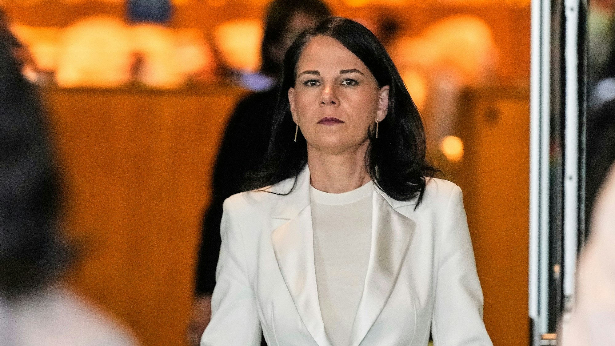 Annalena Baerbock verlässt die Generalversammlung der Vereinten Nationen, nachdem sie zur Präsidentin der 80. Sitzung des Gremiums gewählt wurde.