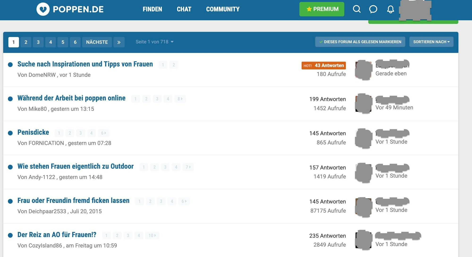 Poppen.de Screenshot Forum