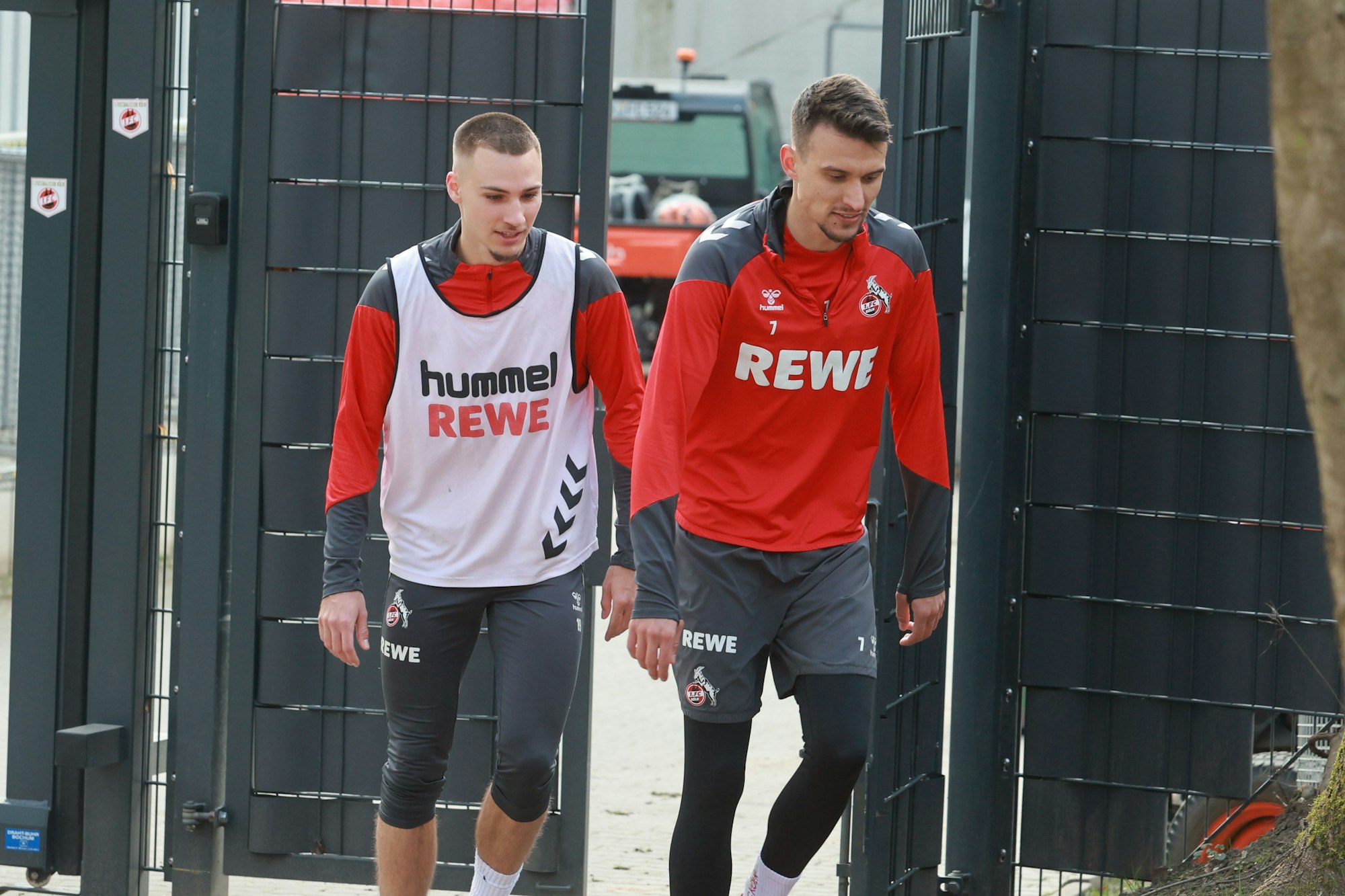 Tim Lemperle und Dejan Ljubicic nach dem FC-Training