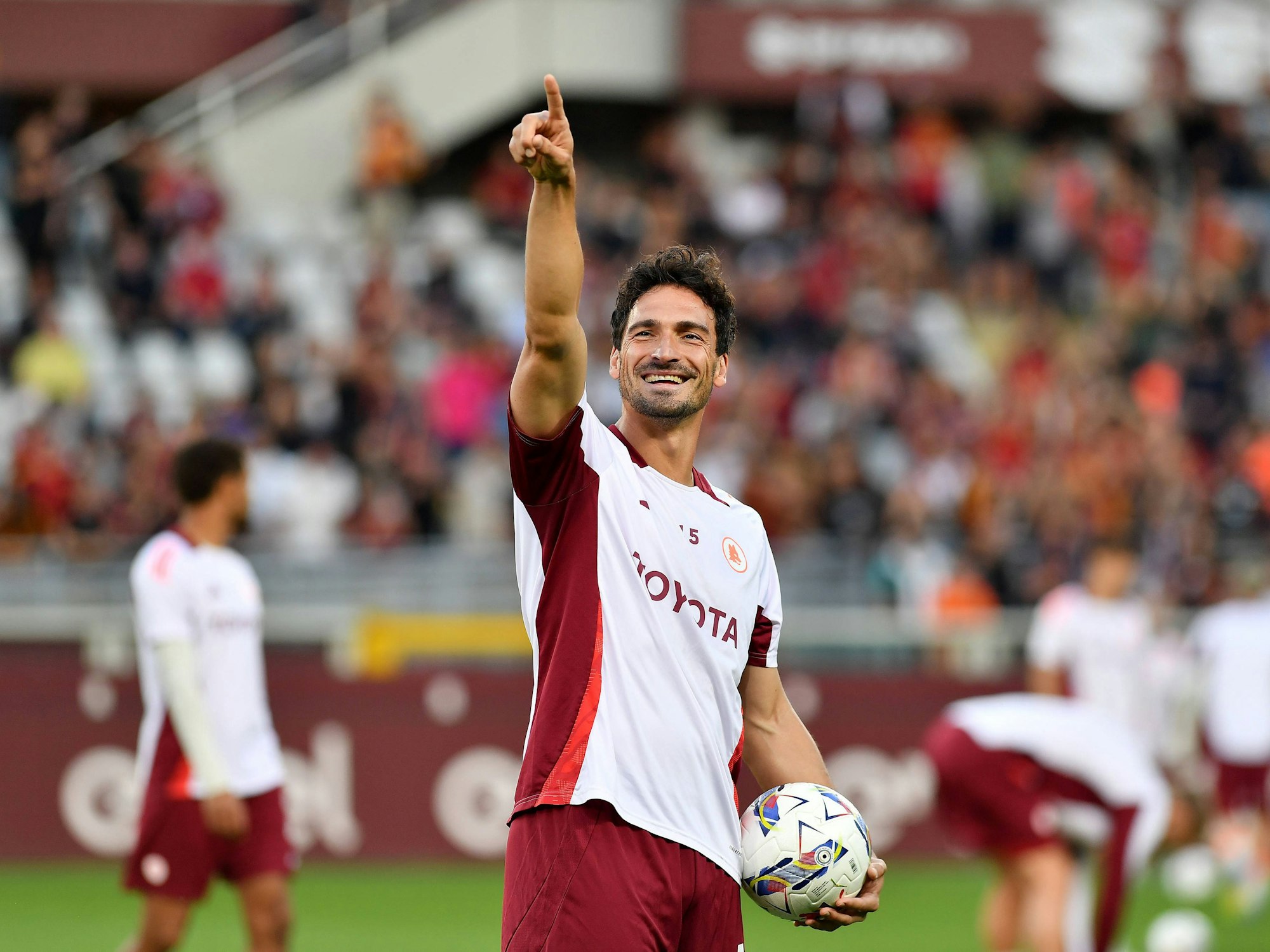 Ex-Fußballer Mats Hummels am 25. Mai 2025 vor seinem letzten Spiel zwischen AS Rom und dem FC Turin.