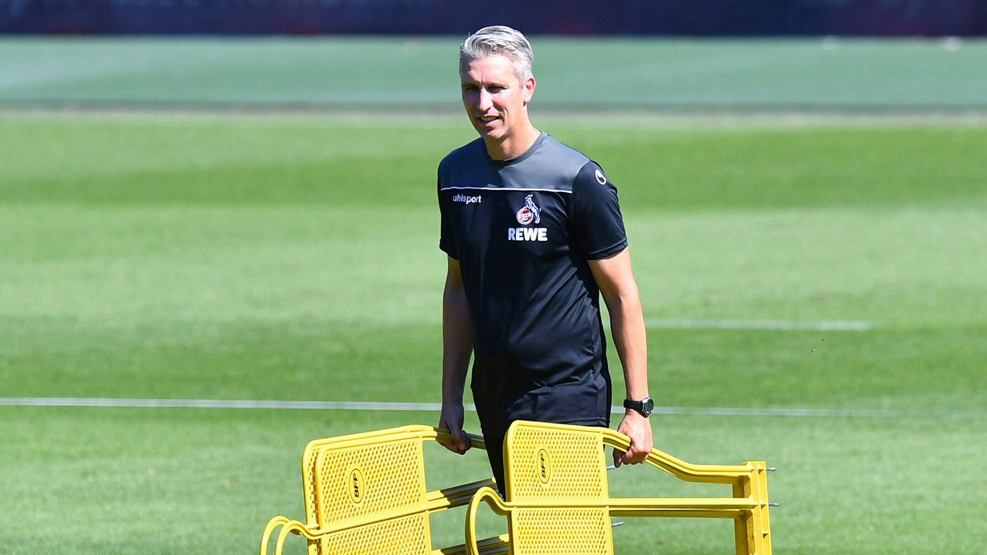 Frank Kaspari assistierte Markus Gisdol beim 1. FC Köln. Hier ist er am 8. August 2020 im Training zu sehen.