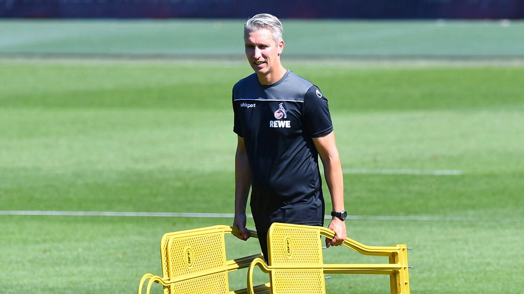 Frank Kaspari assistierte Markus Gisdol beim 1. FC Köln. Hier ist er am 8. August 2020 im Training zu sehen.