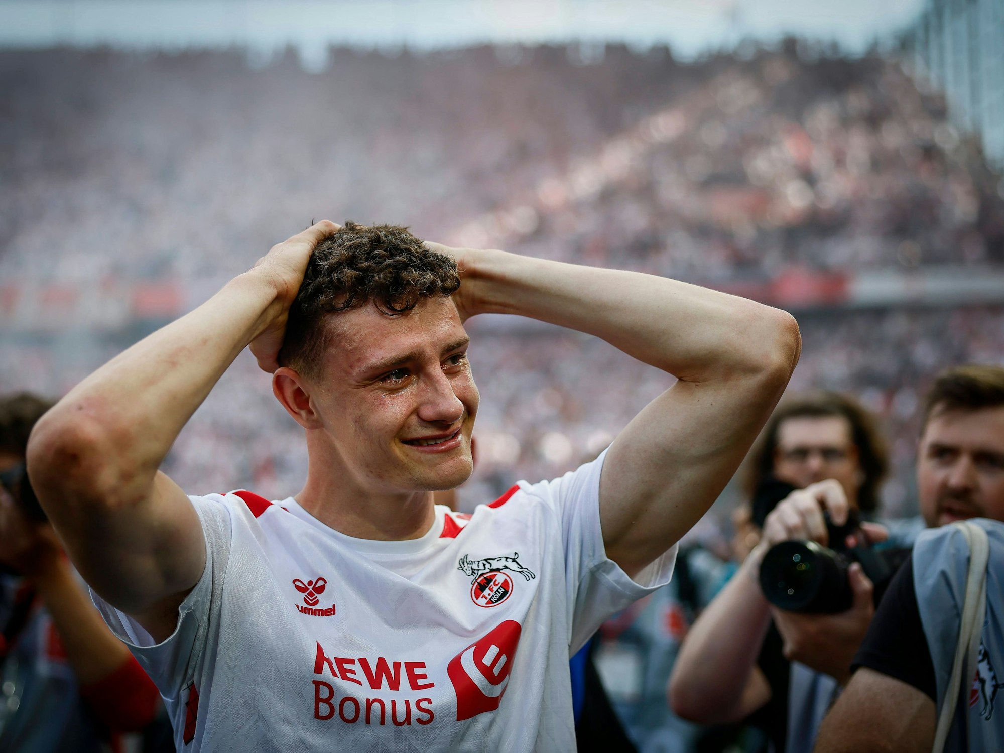 Eric Martel wird nach dem Aufstieg sentimental.