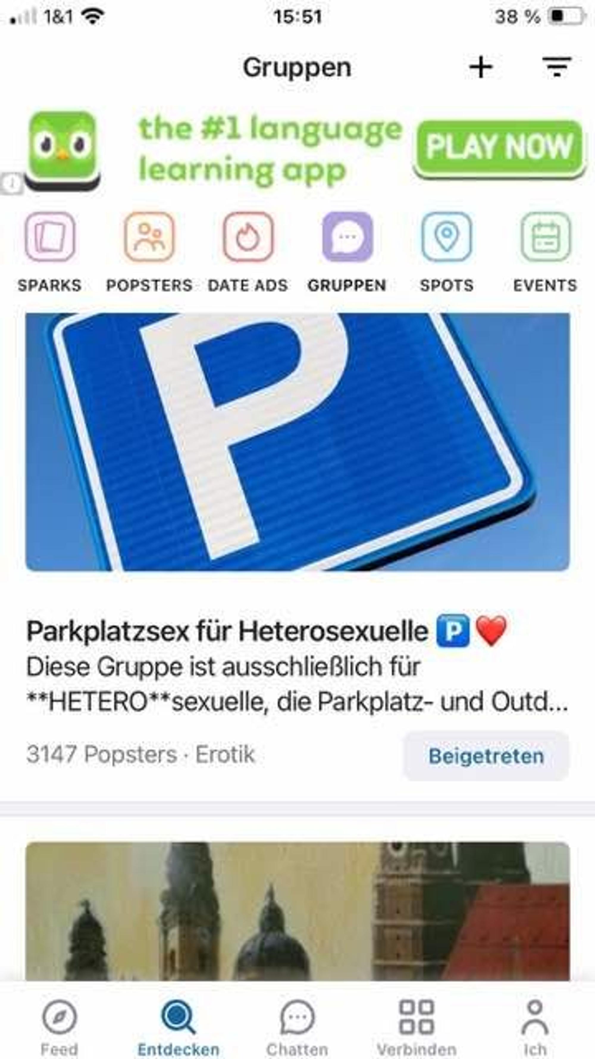 Poppen.de Screenshot von Poppcorn App.