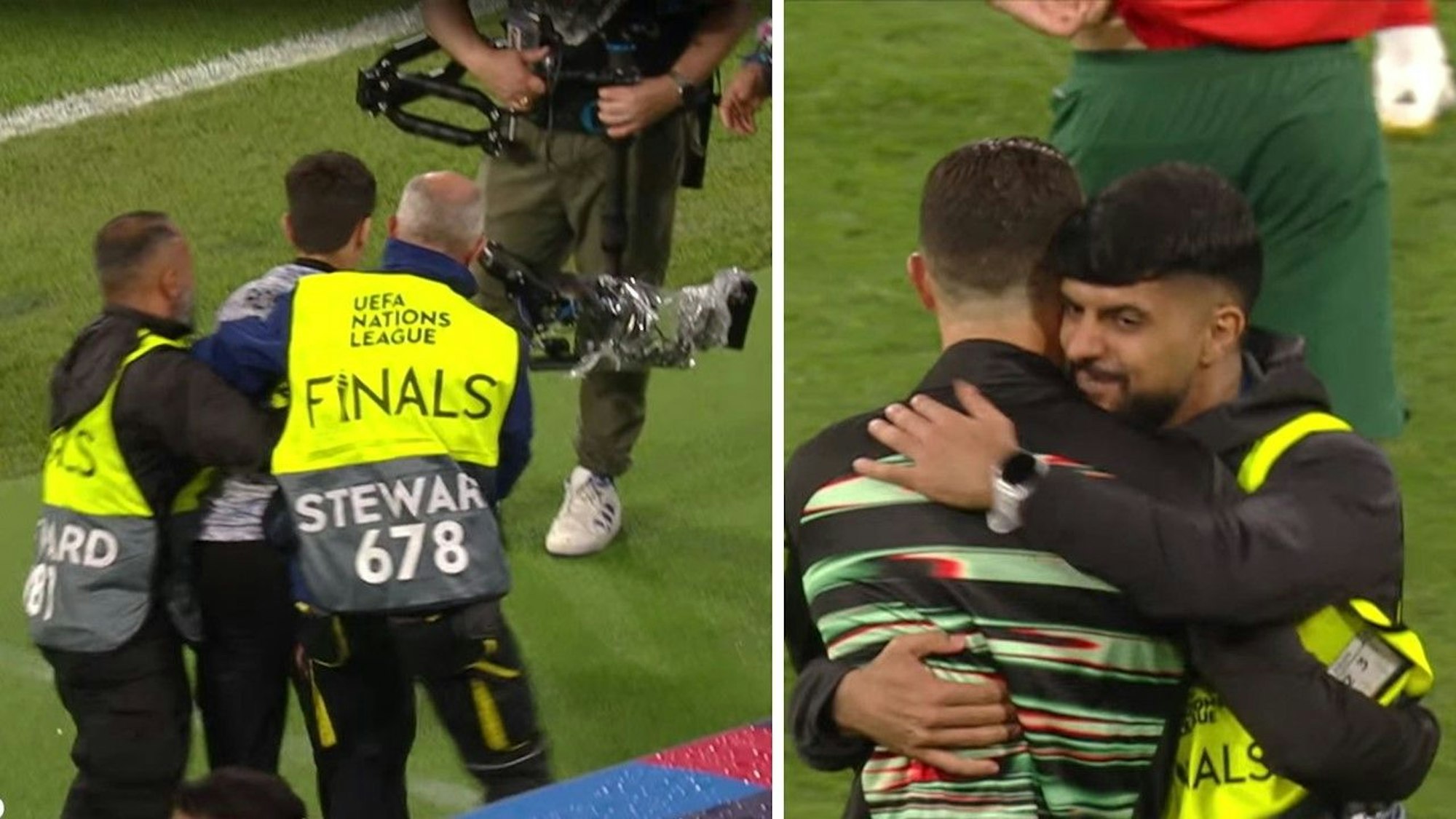 Ronaldo-Fans hielten am Mittwoch (4. Juni 2025) die Ordner auf Trab - oder waren gar selbst als solche im Einsatz.