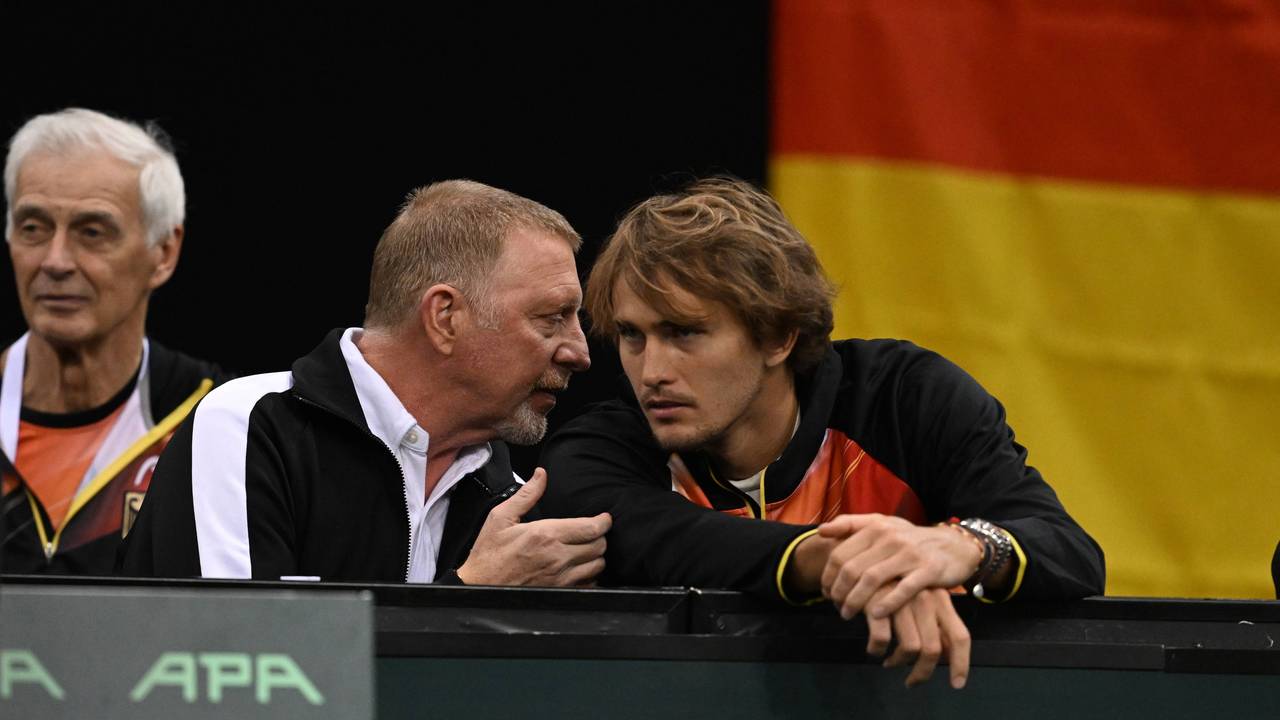 Boris Becker und Alexander Zverev, hier 2023 beim Davis-Cup.
