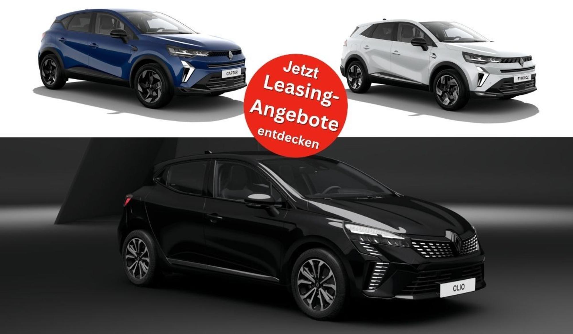 Bilder der Renault Fahrzeugmodelle Clio, Captur und Symbioz