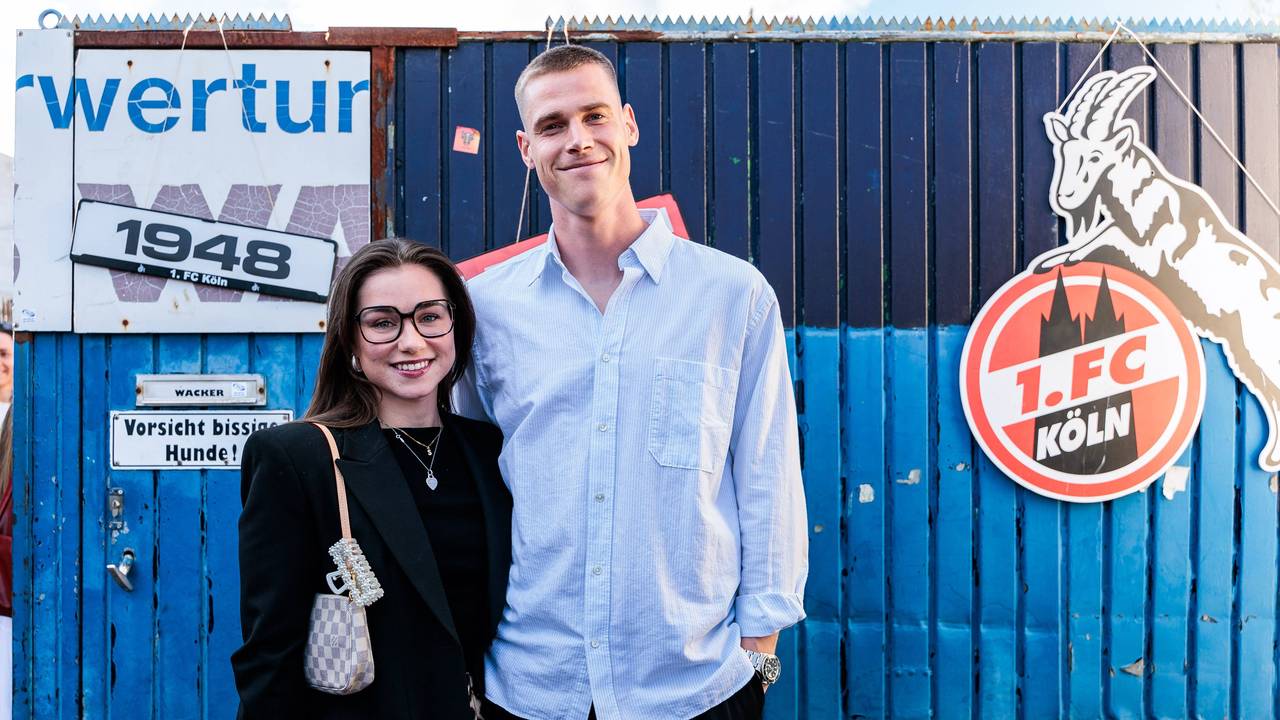 Steffen Tigges (1. FC Köln) mit Ehefrau Sara.