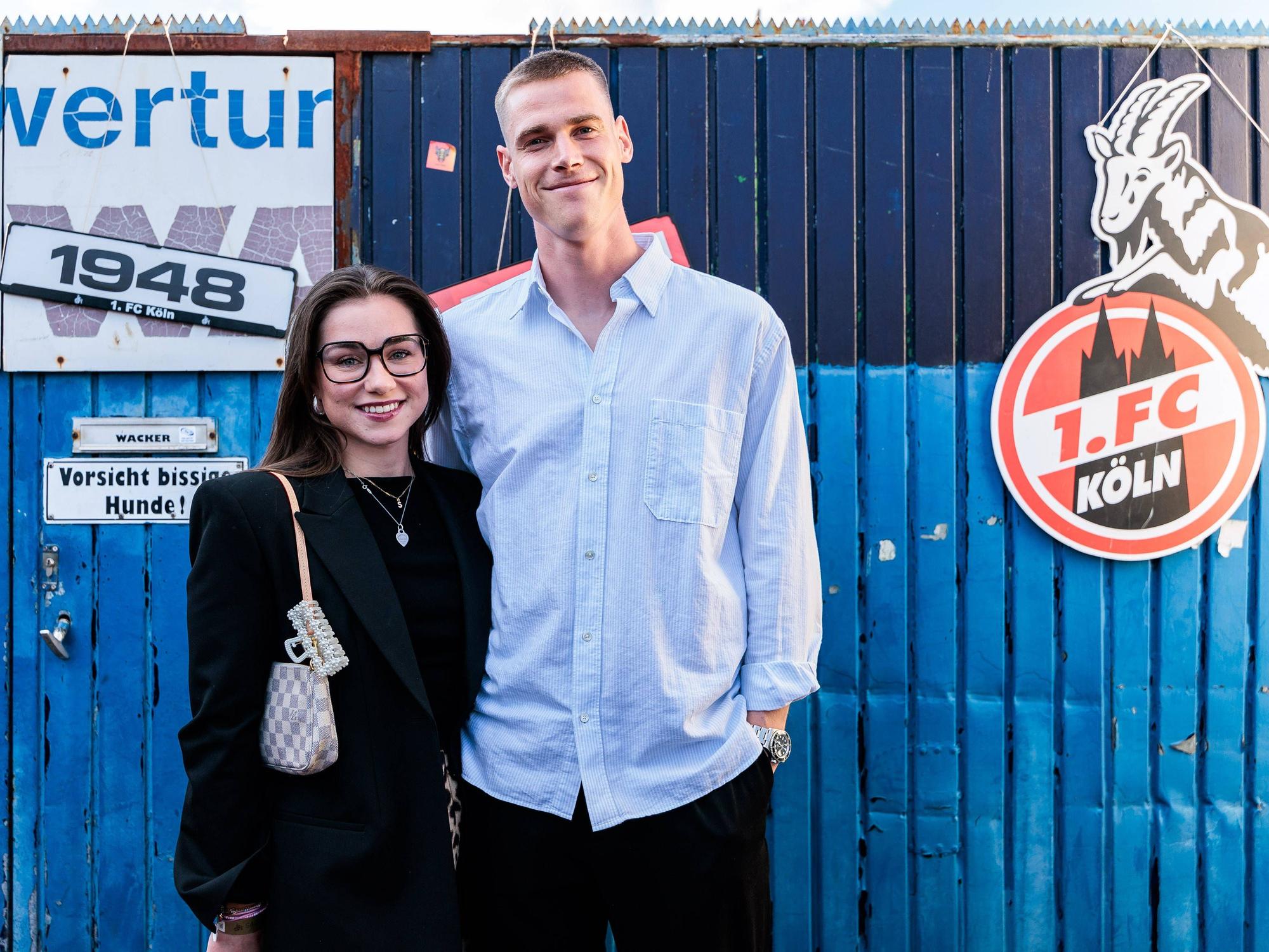 Steffen Tigges (1. FC Köln) mit Ehefrau Sara.