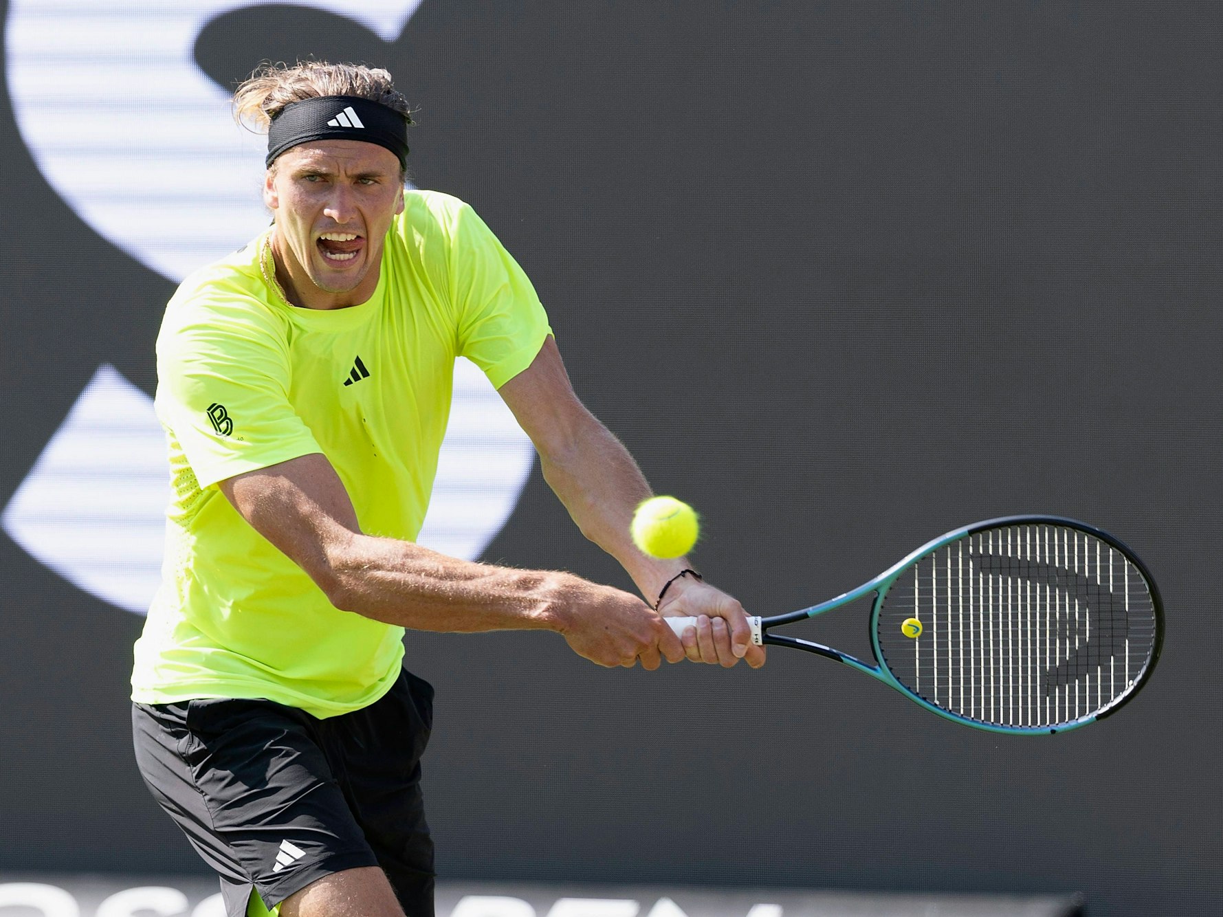 Alexander Zverev bei seinem Match gegen Corentin Moutet.