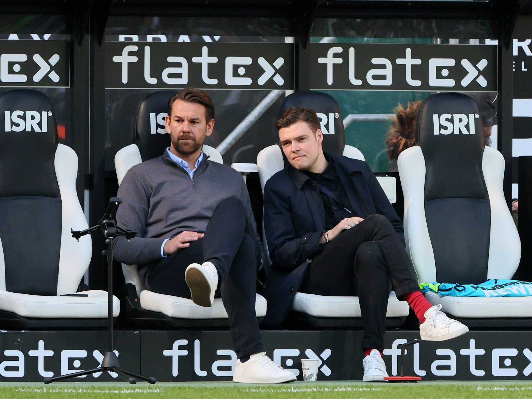Thomas Kessler und Lukas Berg beim Spiel in Gladbach.