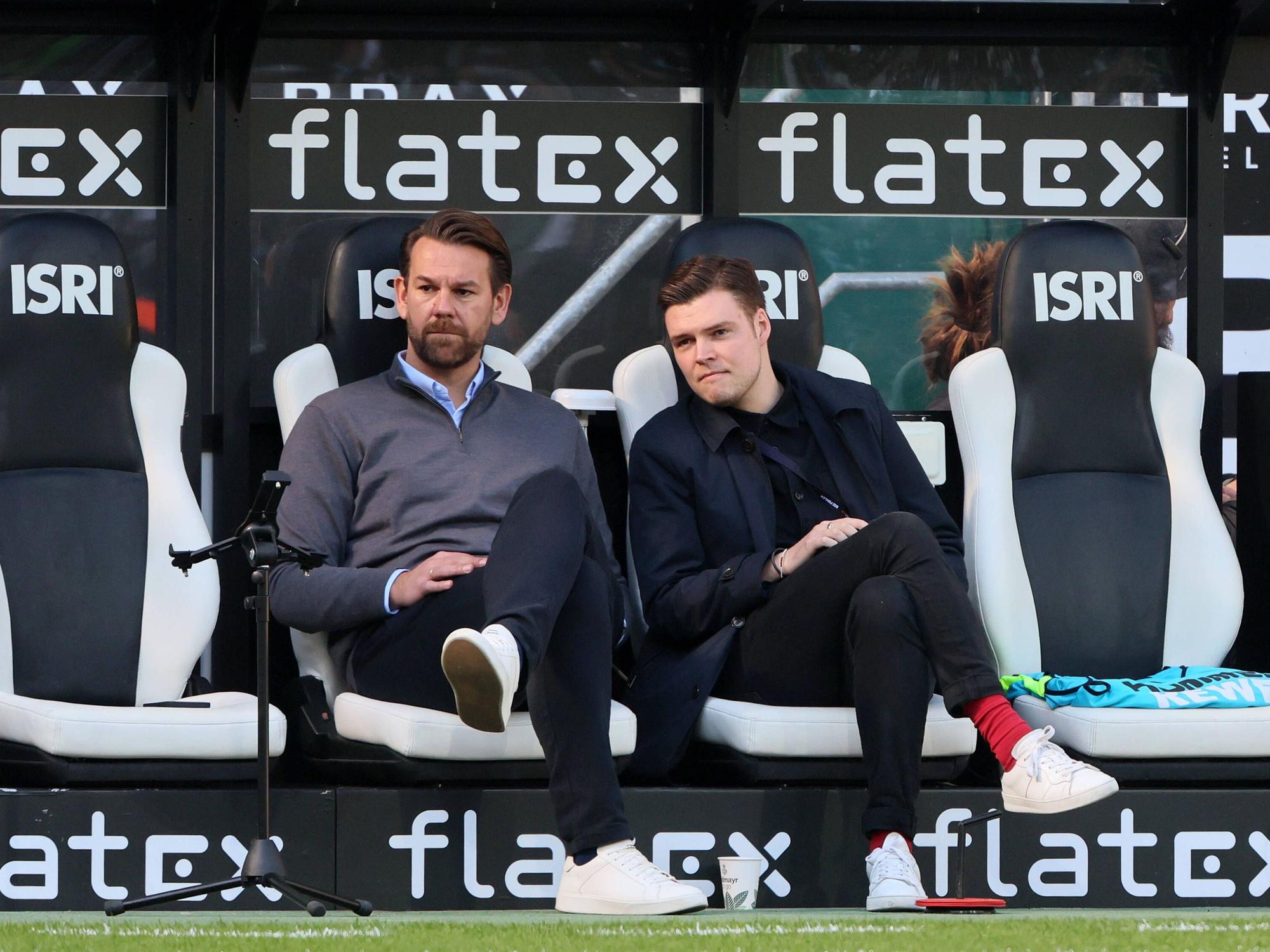 Thomas Kessler und Lukas Berg beim Spiel in Gladbach.