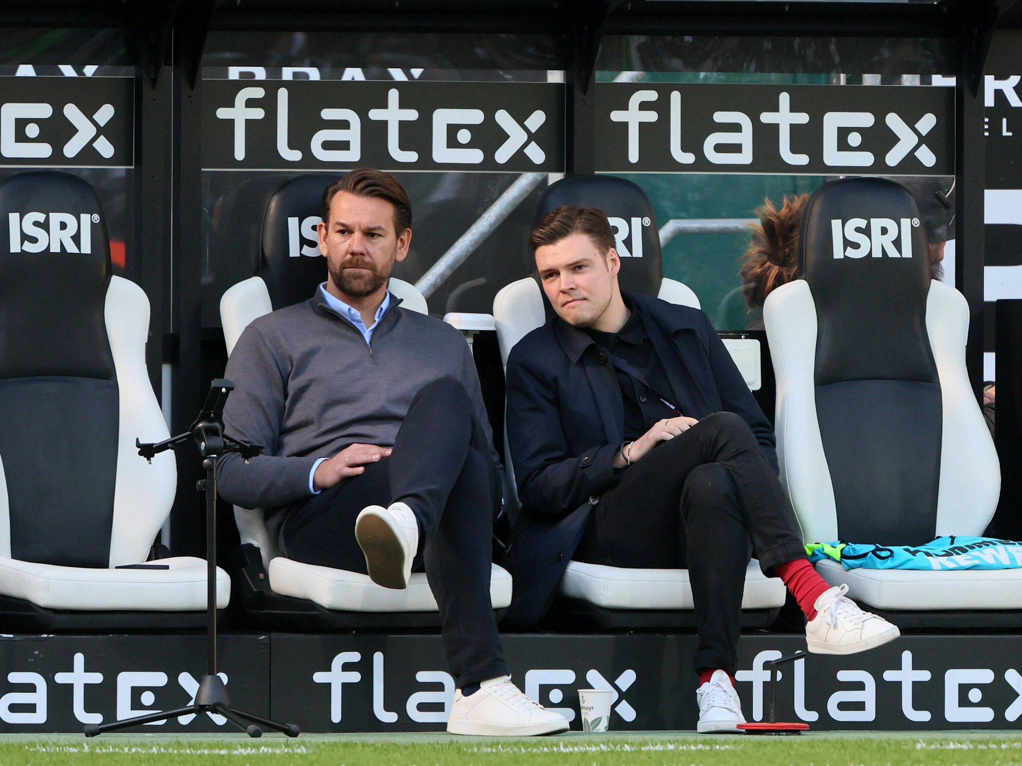 Thomas Kessler und Lukas Berg beim Spiel in Gladbach.