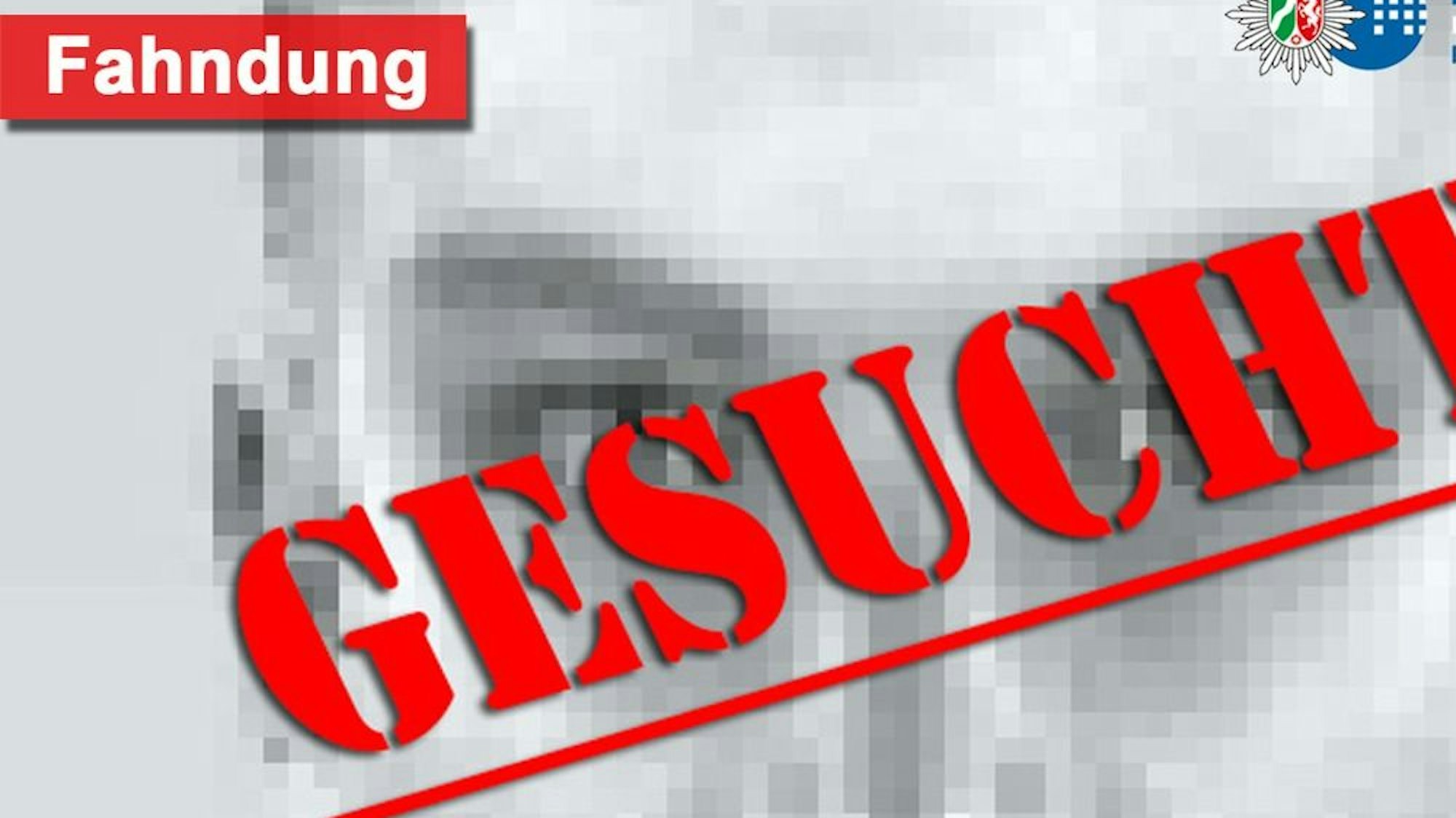 Fahndungsfoto eines unbekannten Mannes, der im Verdacht steht, Selbstbedienungsautomaten in Marl aufgebrochen und Lebensmittel gestohlen zu haben.