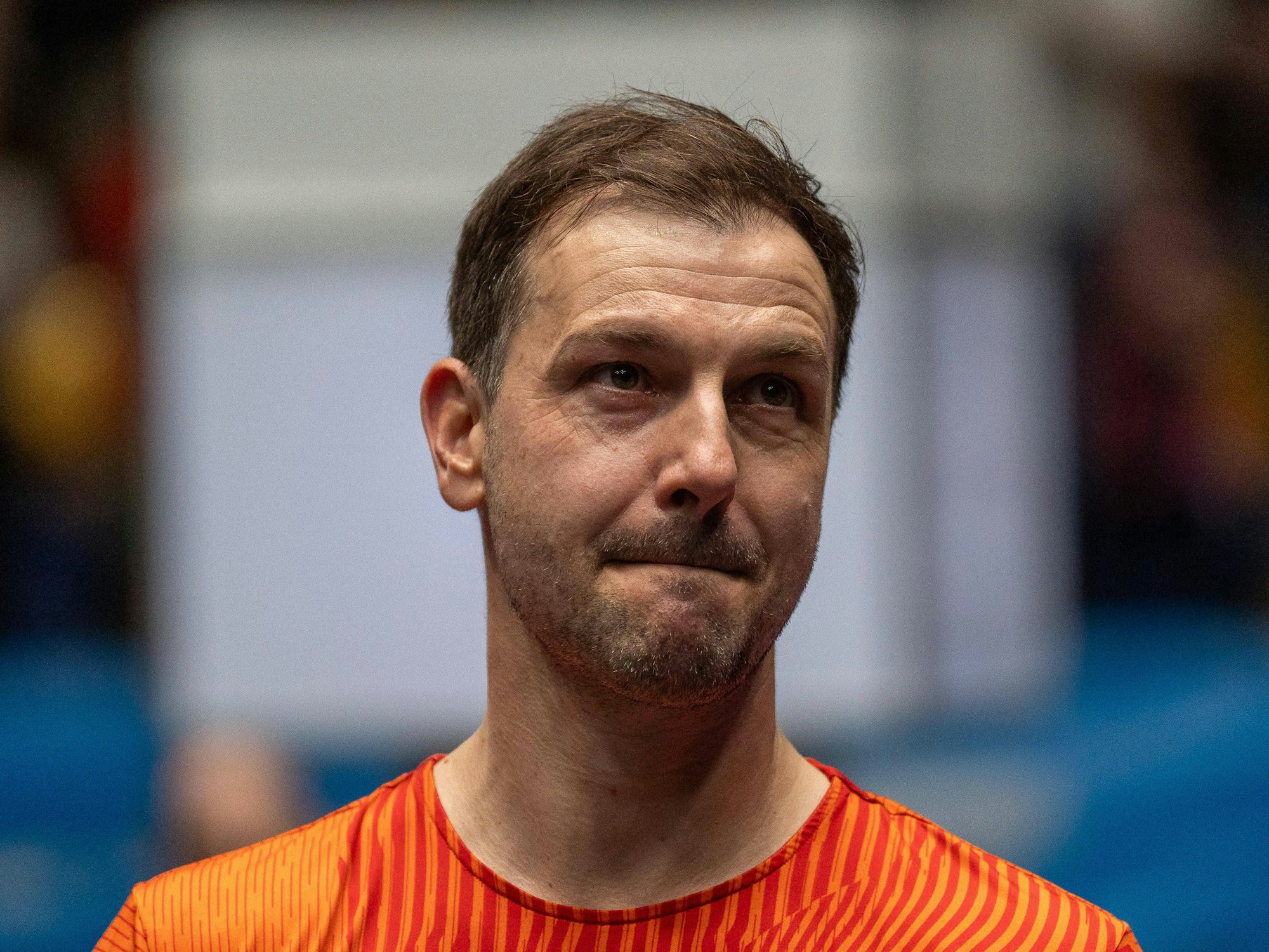 Timo Boll nach seinem letzten Spiel als aktiver Tischtennisspieler.
