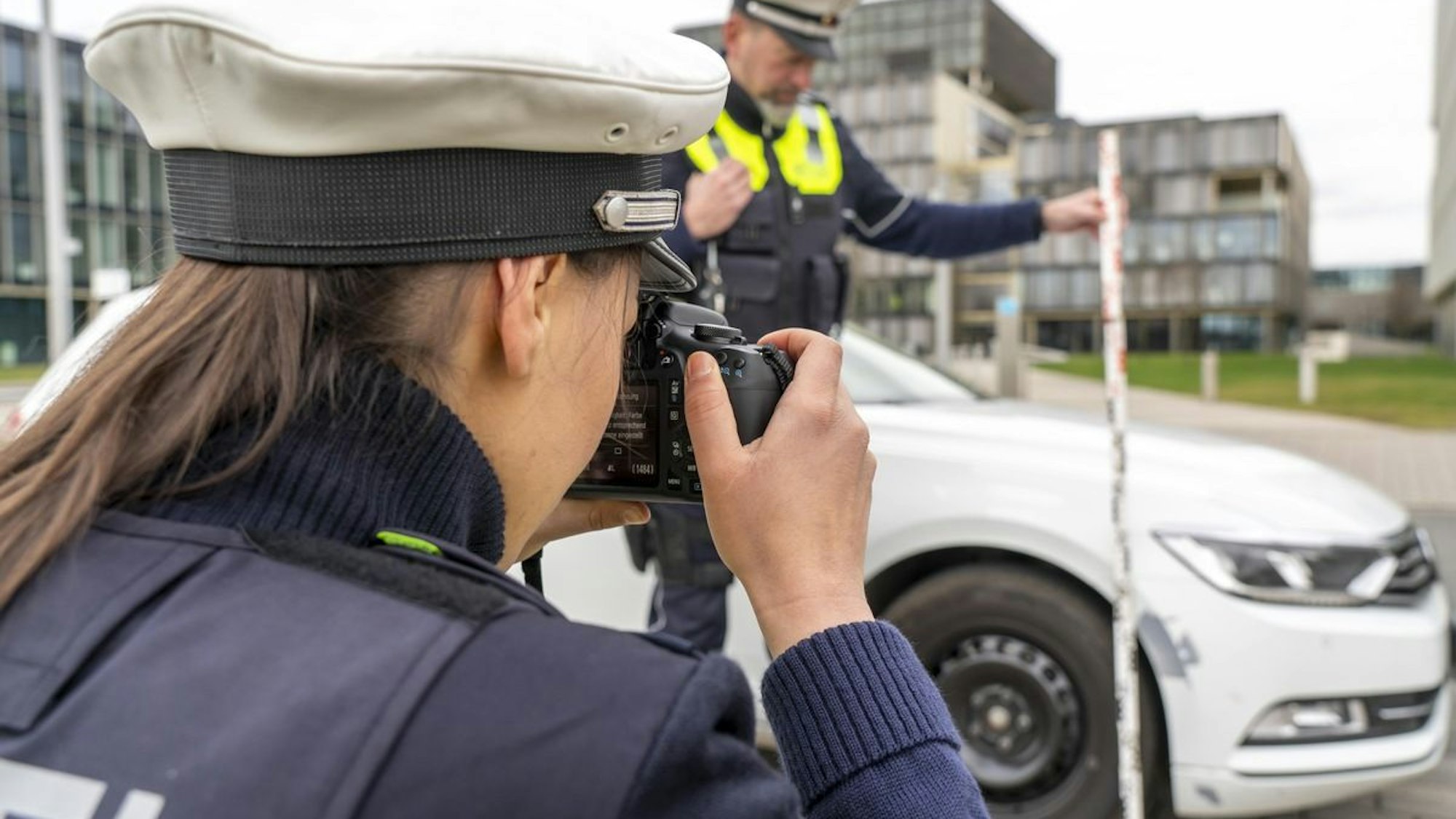 Polizeiauto im Einsatz