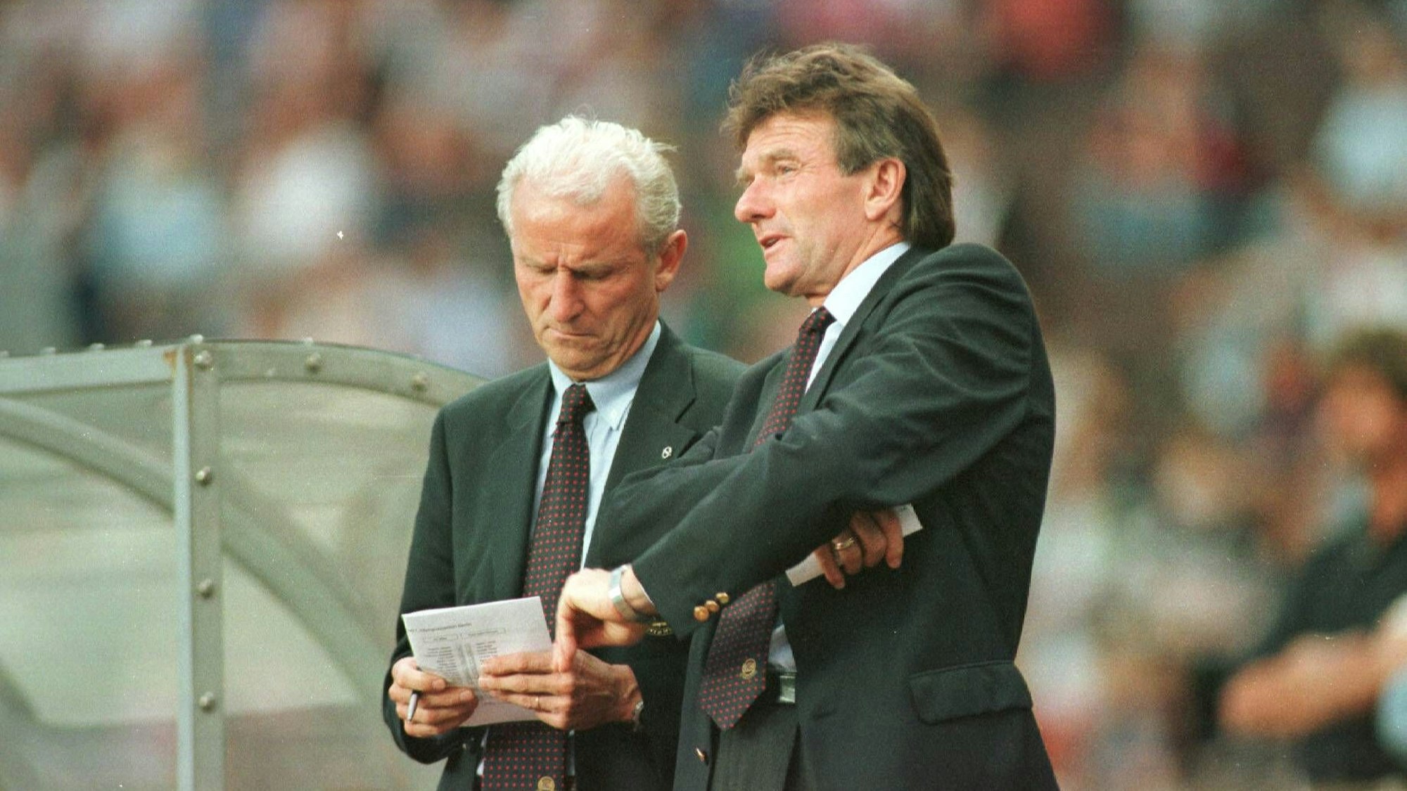 Egon Coordes (r.) an der Seite von Bayern-Trainer Giovanni Trapattoni.