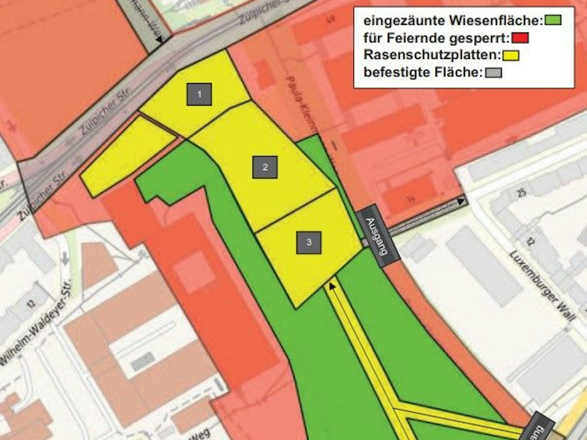 Blick auf die Planung zur Uniwiese.