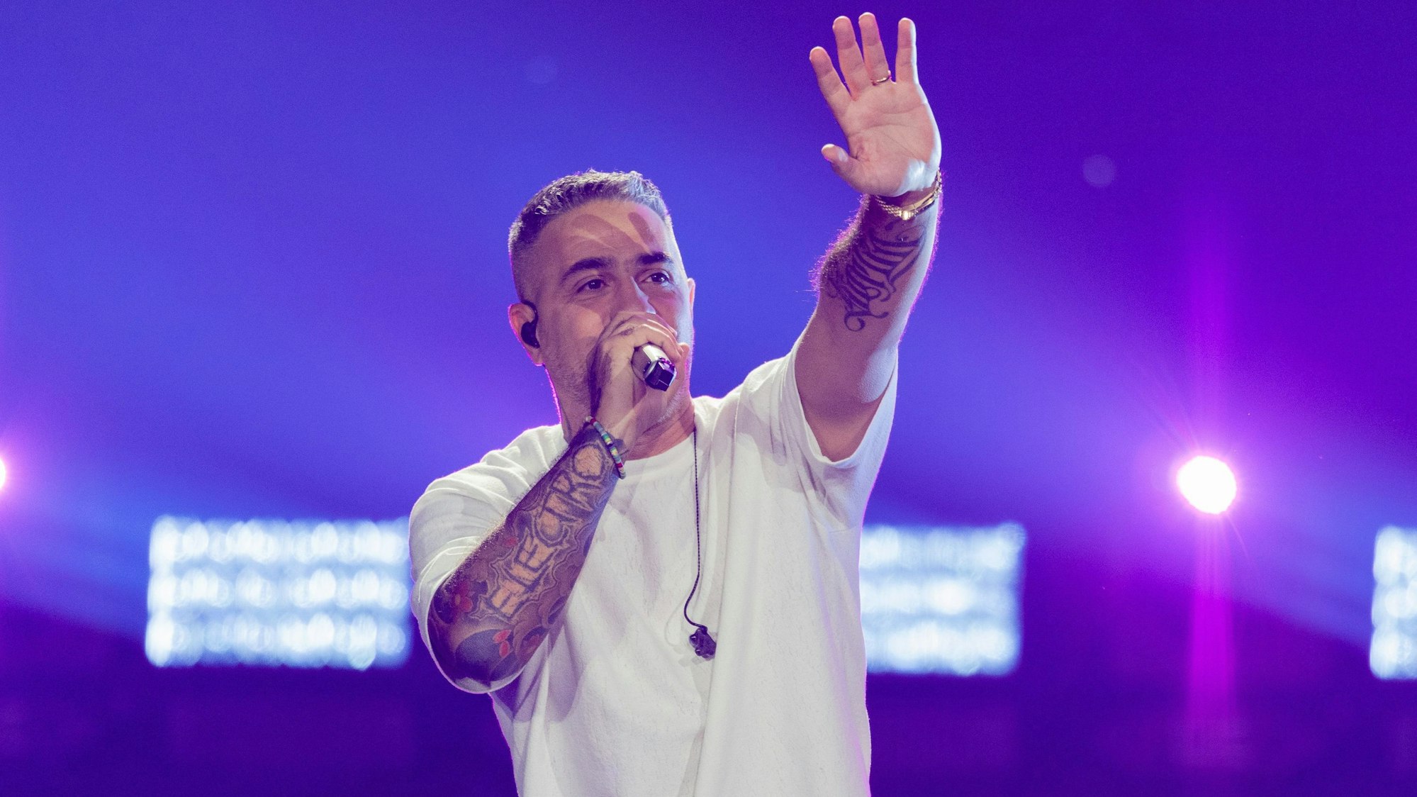 Bushido am 9. November 2024 bei einem RTL-Auftritt in Köln