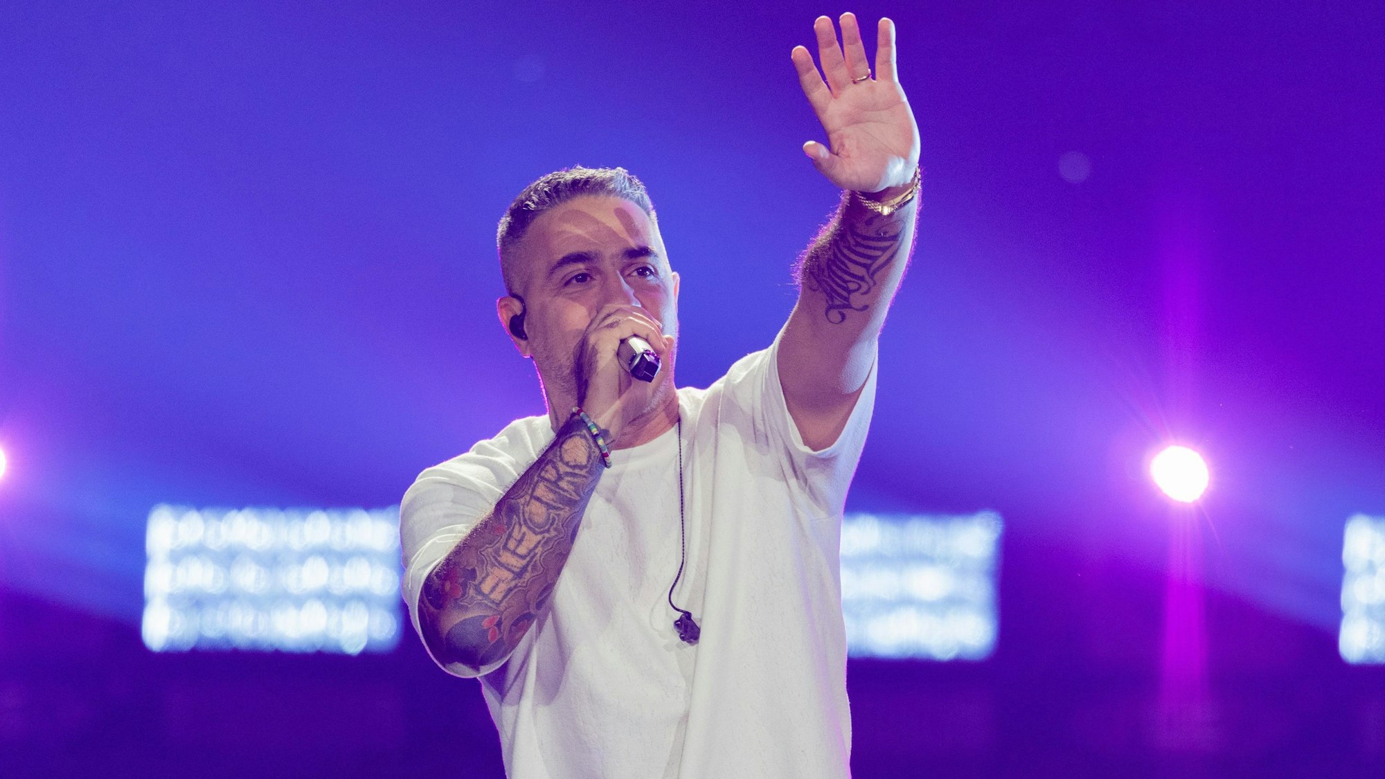 Bushido am 9. November 2024 bei einem RTL-Auftritt in Köln