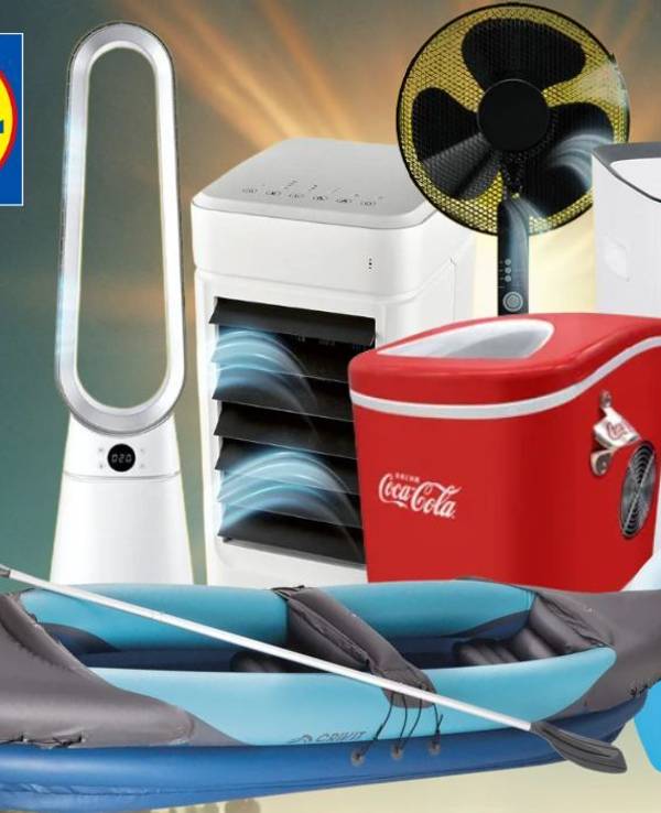Auf dem Bild sind Ventilatoren, Klimageräte u.v.m. zu sehen.