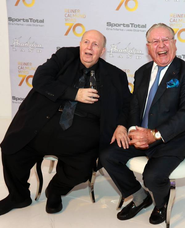 Geburtstagsfeier von Reiner Calmund zum 70. Geburtstag im Phantasialand: Heinz Horrmann ist zu Gast.