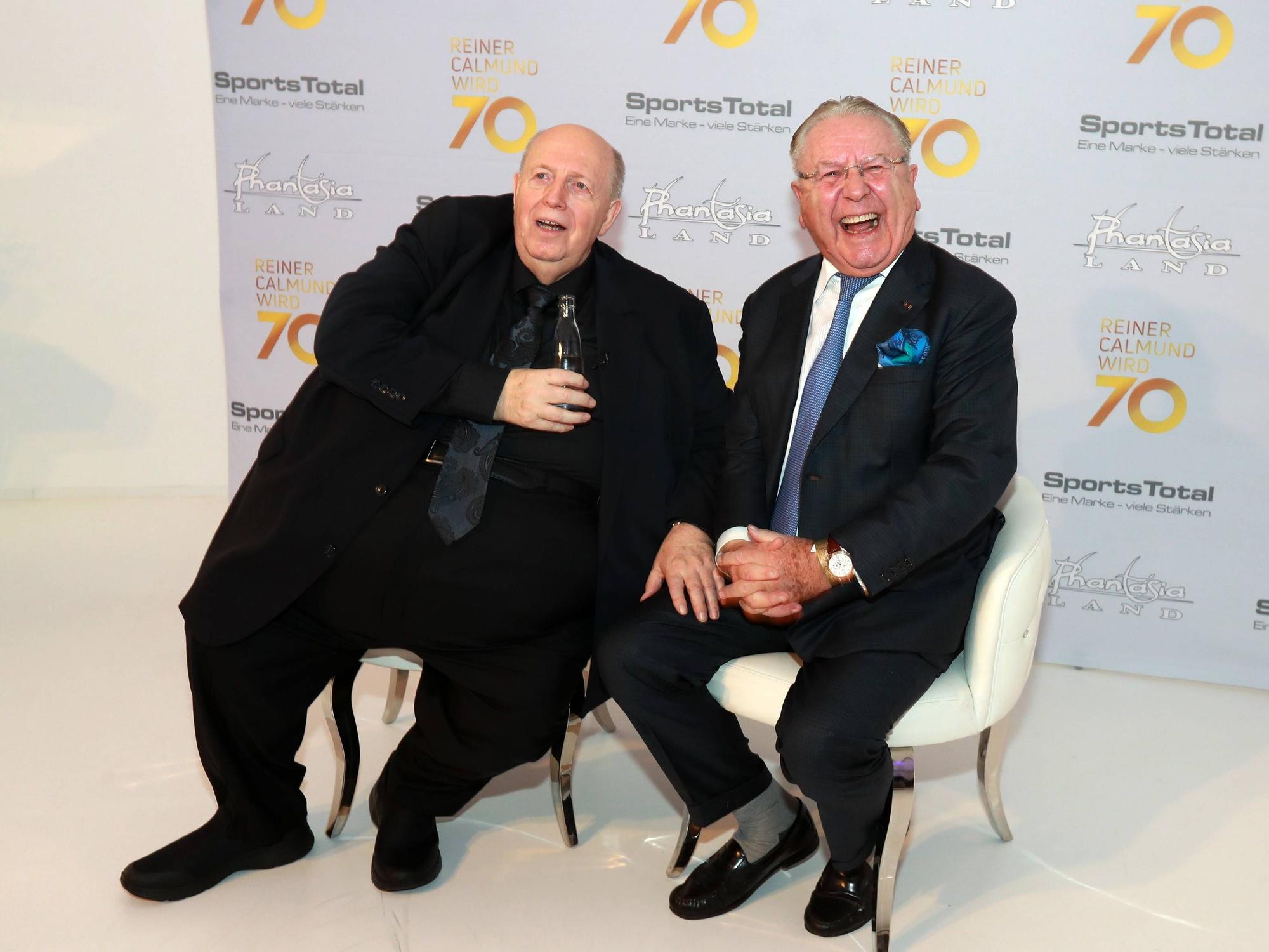 Geburtstagsfeier von Reiner Calmund zum 70. Geburtstag im Phantasialand: Heinz Horrmann ist zu Gast.