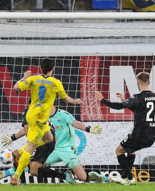 Rayan Philippe trifft im Spiel gegen den SC Paderborn.