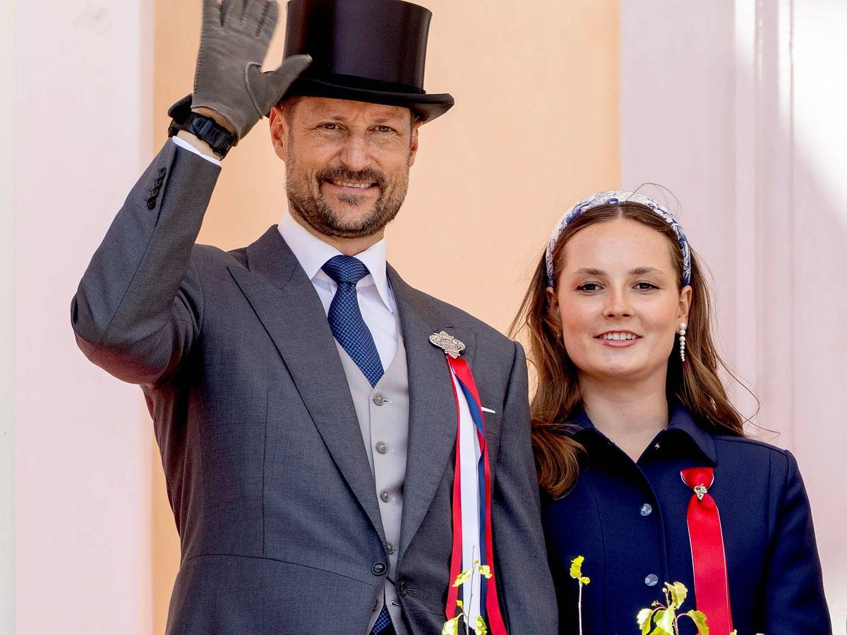 Kronprinz Haakon und seine Tochter, Prinzessin Ingrid Alexandra am Nationalfeiertag.