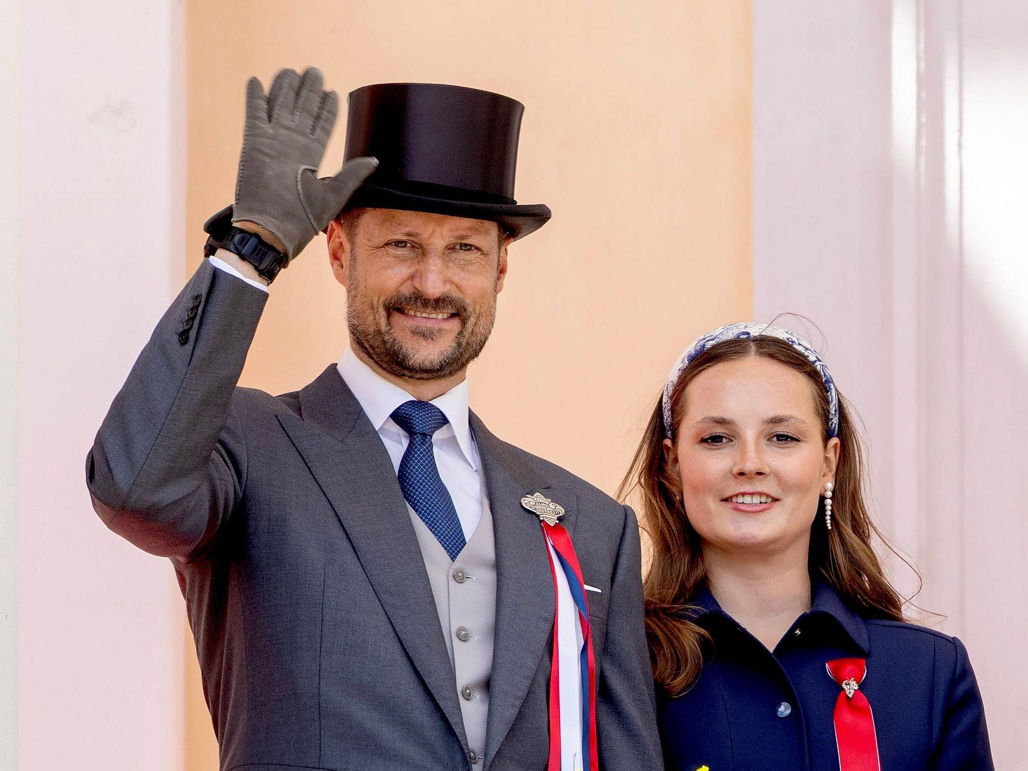 Kronprinz Haakon und seine Tochter, Prinzessin Ingrid Alexandra am Nationalfeiertag.