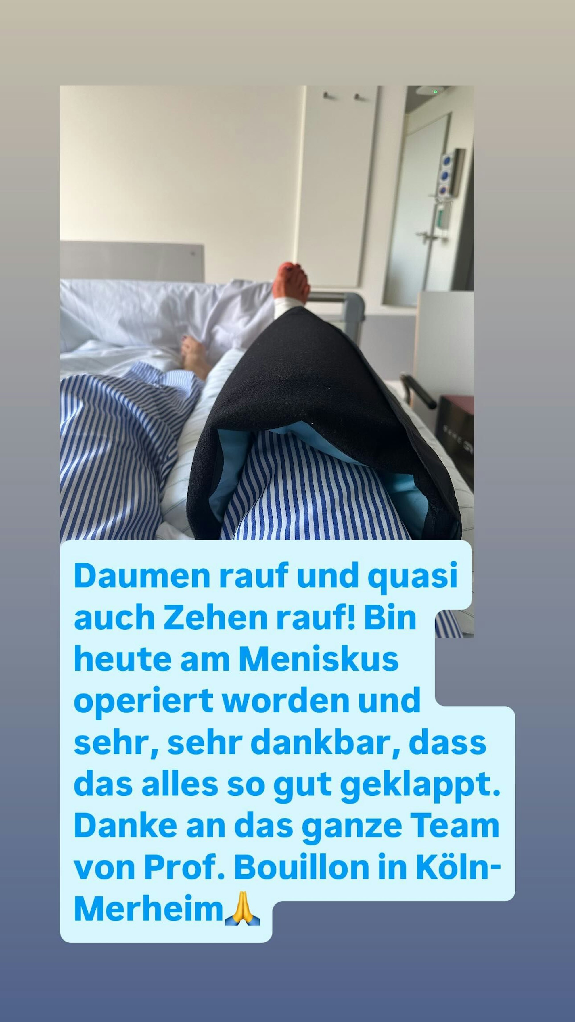 RTL-Moderatorin Katja Burkard meldet sich aus dem Krankenhaus.