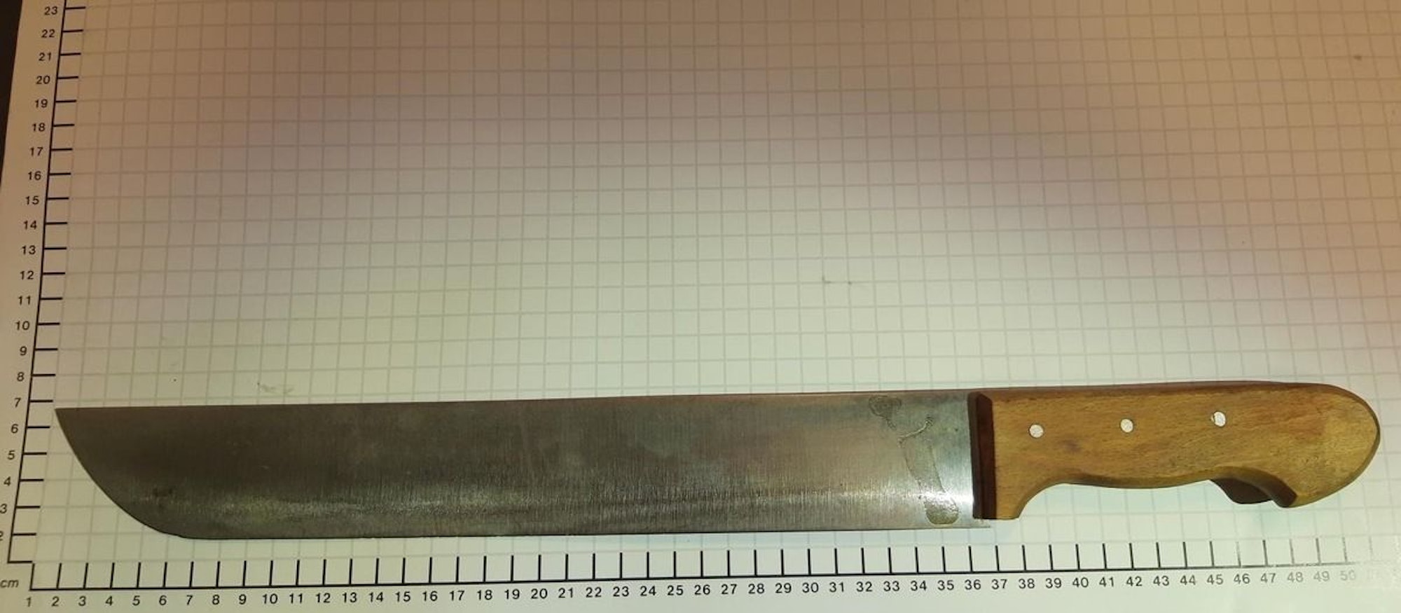 Die Bundespolizei beschlagnahmte eine Machete mit 37 cm Klingenlänge am Hauptbahnhof Hagen