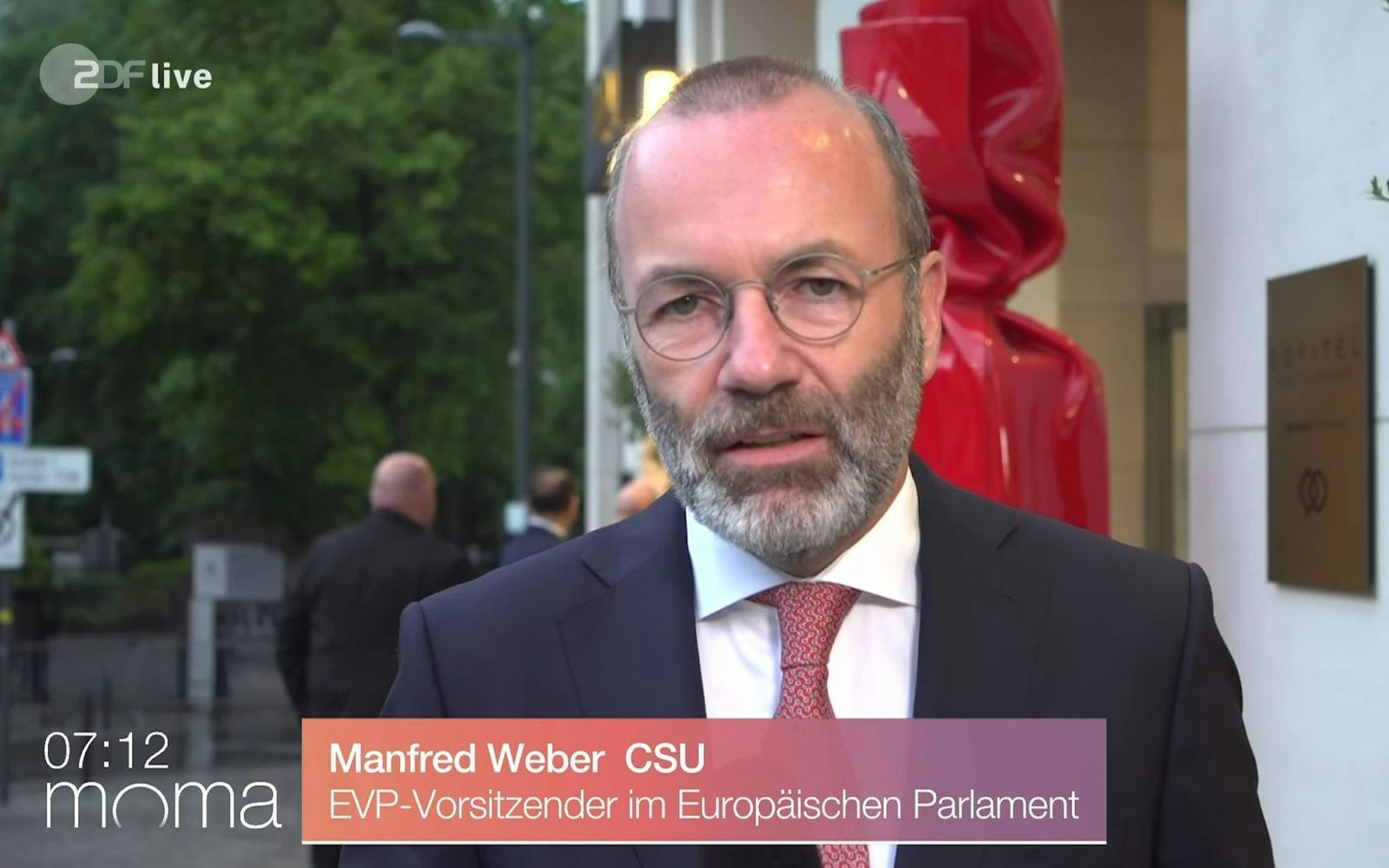 Manfred Weber hat sich im ZDF-“Morgenmagazin“ zum Nato-Gipfel geäußert. (Bild: ZDF)
