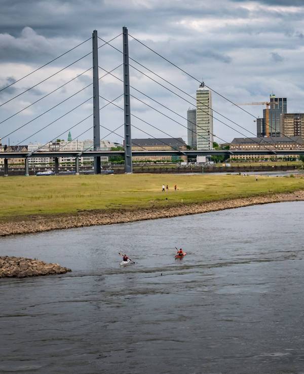 Zwei Männer haben ihren Schwimmausflug im Rhein bei Düsseldorf mit ihrem Leben bezahlt (Symbolbild).