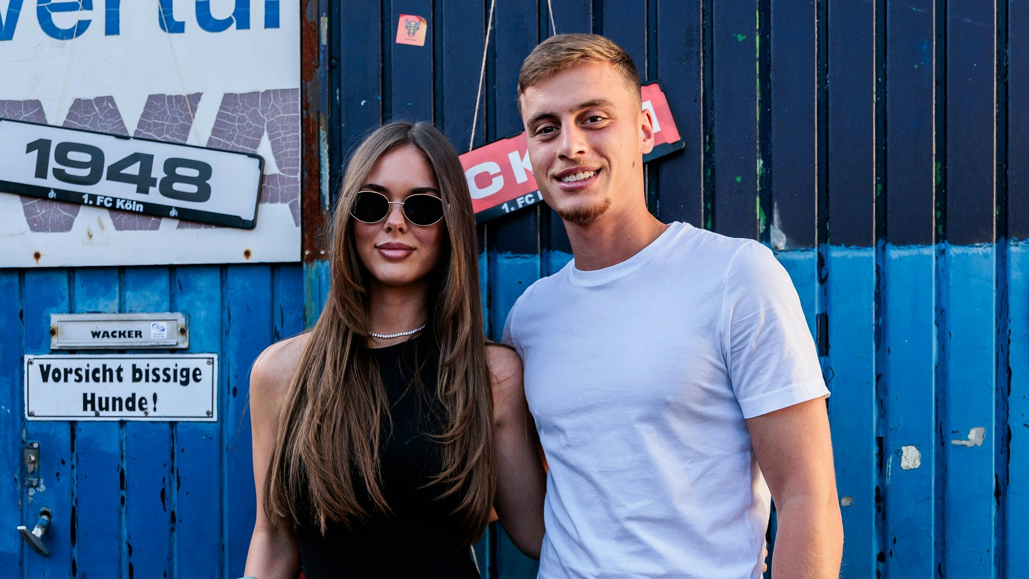 Marvin Obuz an der Seite von Freundin Laura bei seinem letzten öffentlichen Auftritt als FC-Profi.