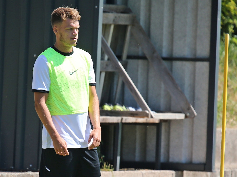 Robin Fellhauer am 24. Juni 2025 beim Training in Elversberg.